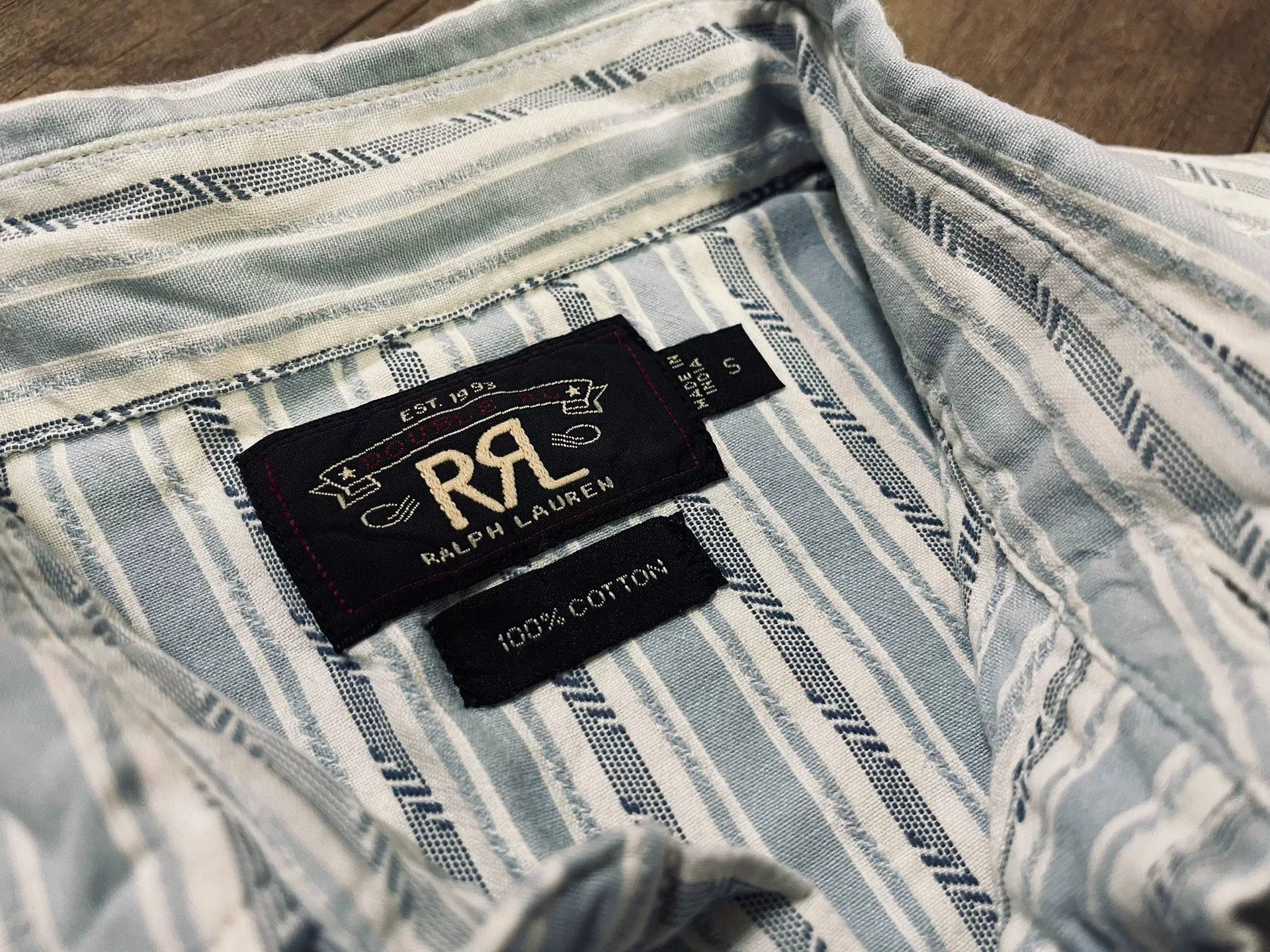 RRL Ralph Lauren RRL Western Pattern Stripe Gem Button Shirt Size US S / EU 44-46 / 1 - 3 Thumbnail