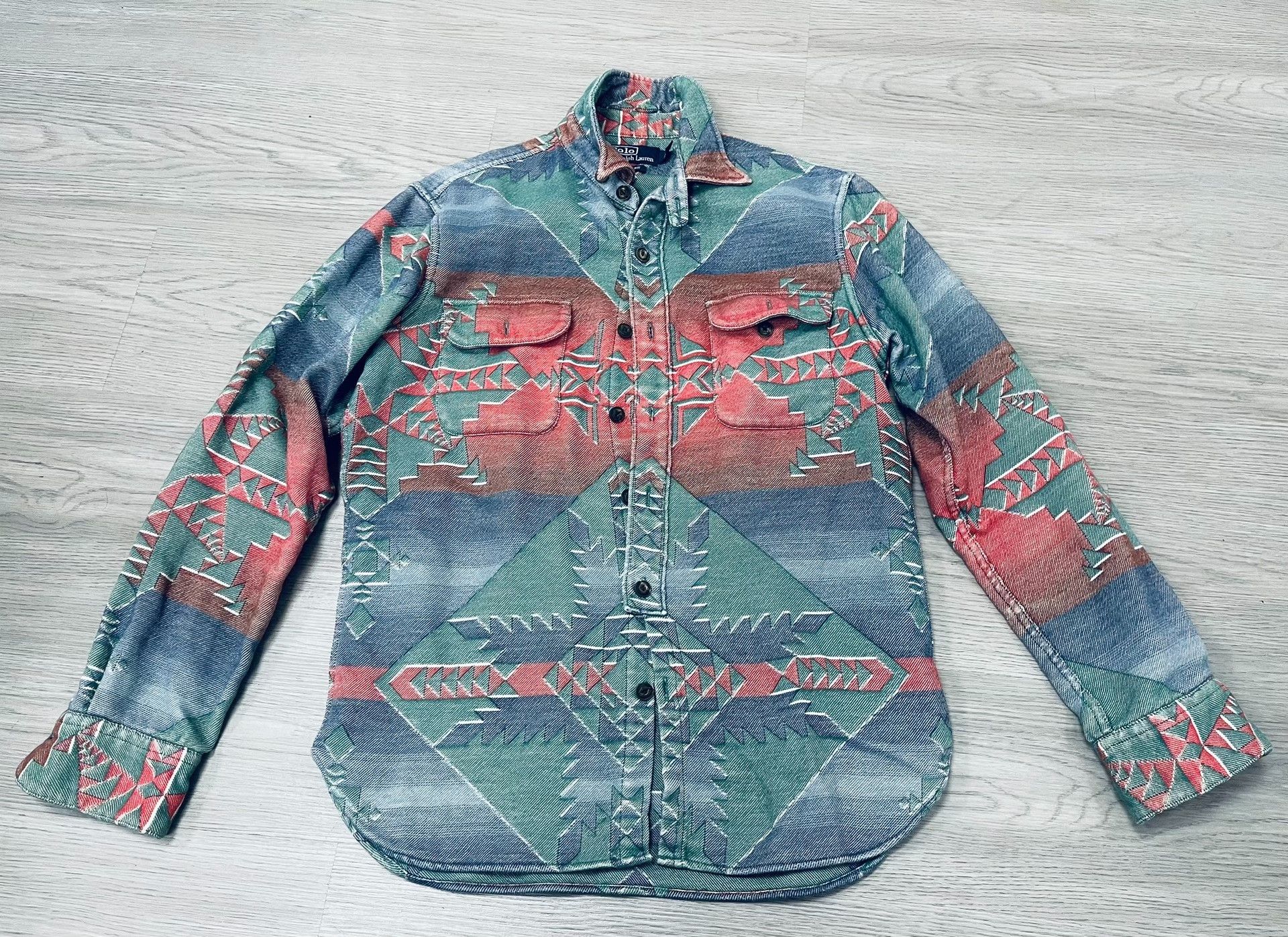 RRL Ralph Lauren Ralph Lauren RRL Navajo Patchwork Shirt Jacket Size US M / EU 48-50 / 2 - 2 Thumbnail