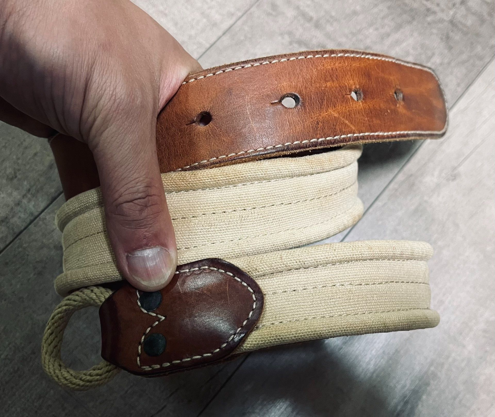 RRL Ralph Lauren RRL Leather Canvas Mix Belt Size ONE SIZE - 2 Thumbnail