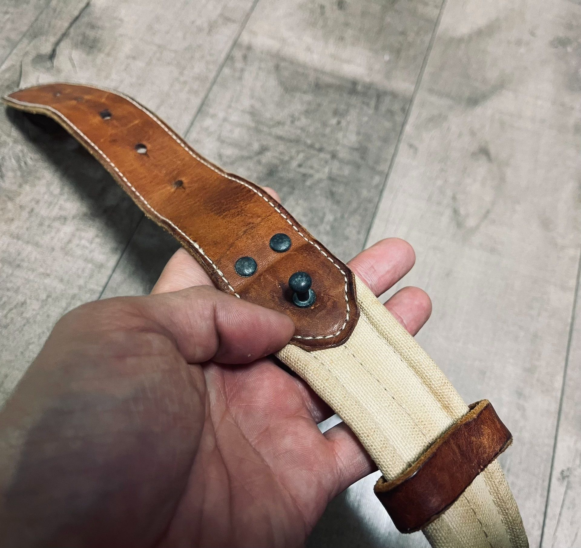 RRL Ralph Lauren RRL Leather Canvas Mix Belt Size ONE SIZE - 5 Thumbnail