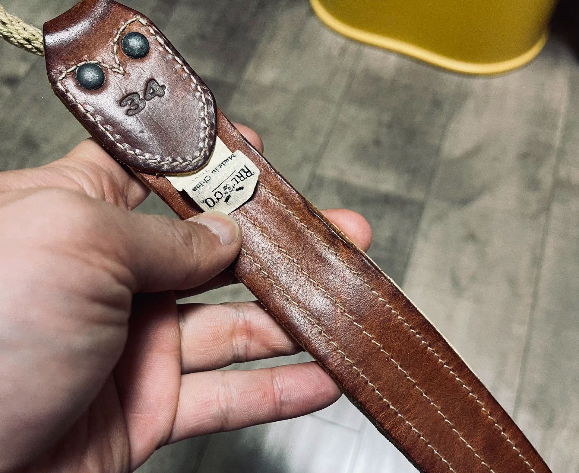 RRL Ralph Lauren RRL Leather Canvas Mix Belt Size ONE SIZE - 6 Thumbnail
