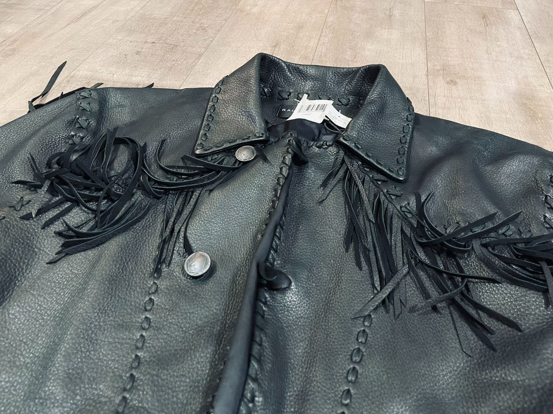 Ralph Lauren Black Label Ralph Lauren RRL Style Fringe Deerskin Leather Jacket Size US M / EU 48-50 / 2 - 3 Thumbnail