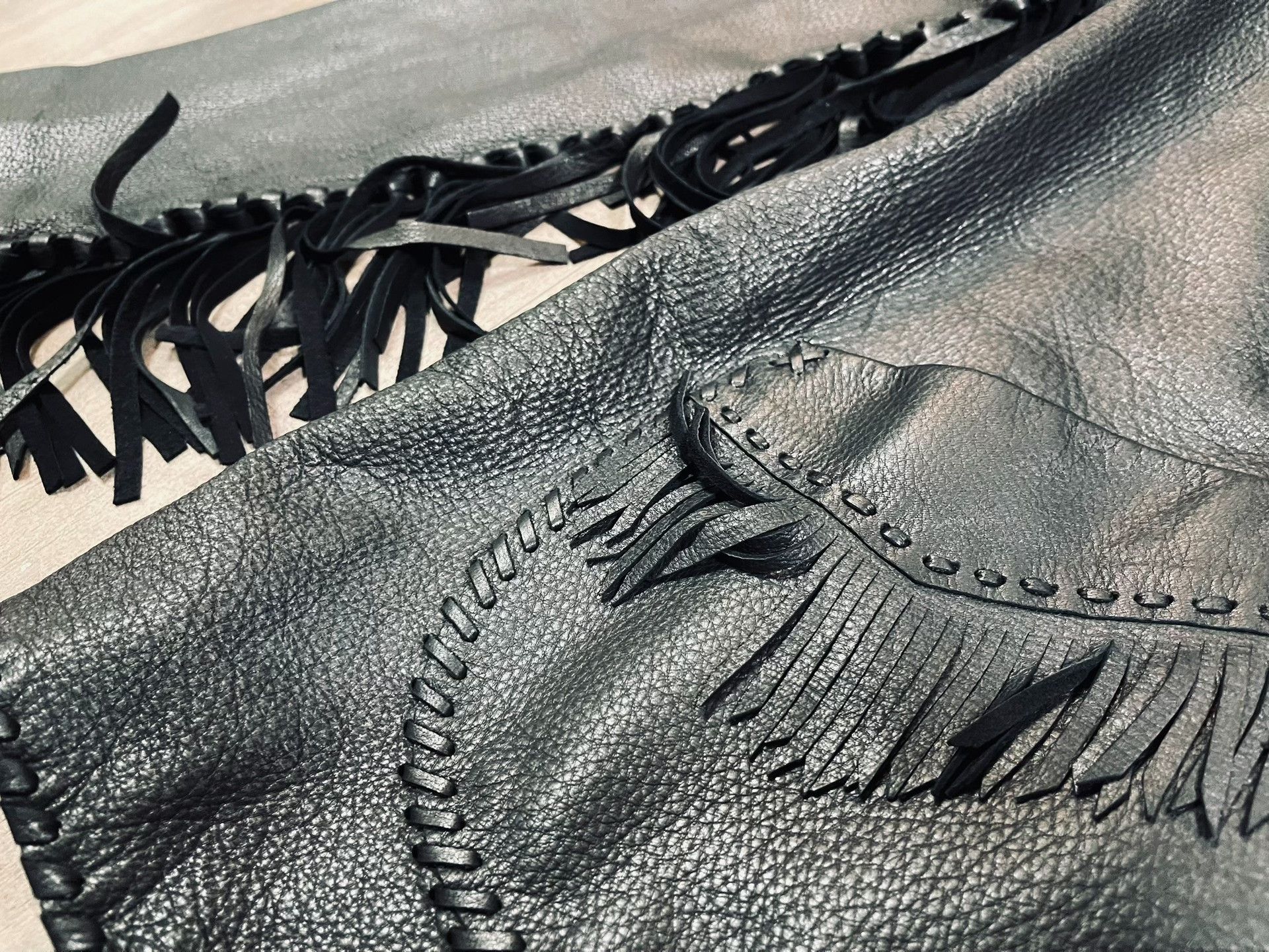 Ralph Lauren Black Label Ralph Lauren RRL Style Fringe Deerskin Leather Jacket Size US M / EU 48-50 / 2 - 4 Thumbnail