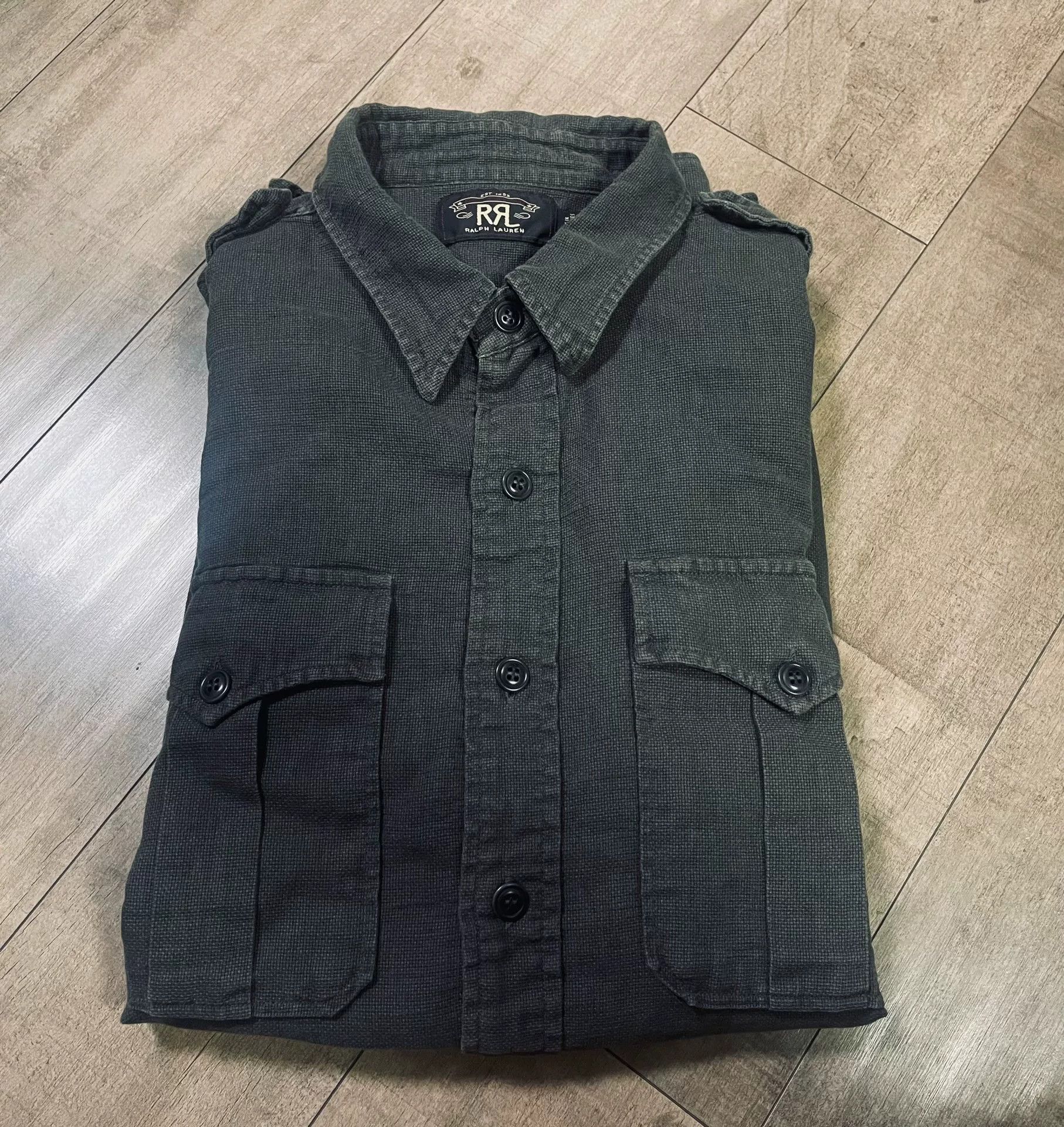 RRL Ralph Lauren RRL Limited Military Vintage Work Shirt Size US L / EU 52-54 / 3 - 3 Thumbnail