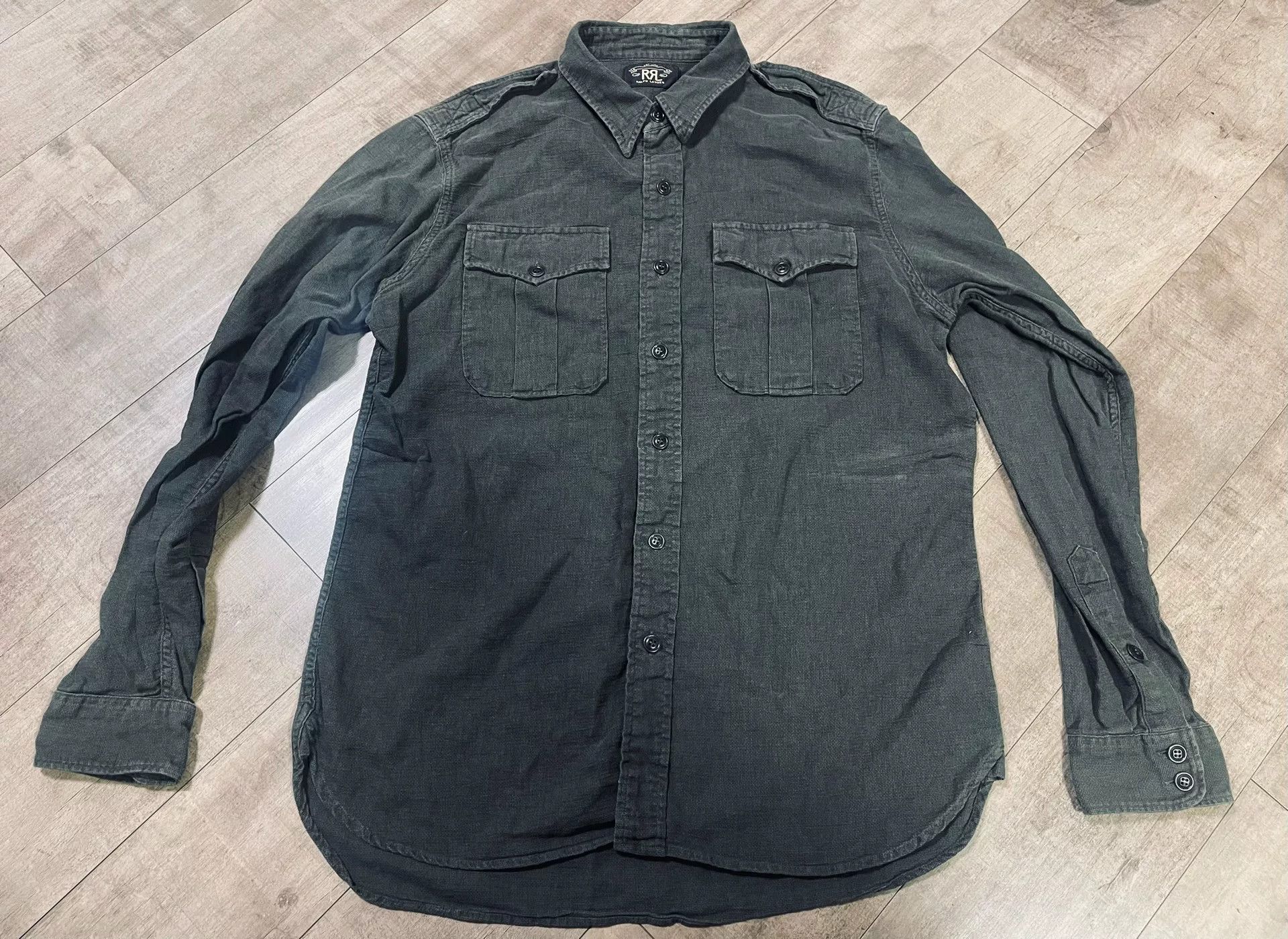 RRL Ralph Lauren RRL Limited Military Vintage Work Shirt Size US L / EU 52-54 / 3 - 2 Thumbnail