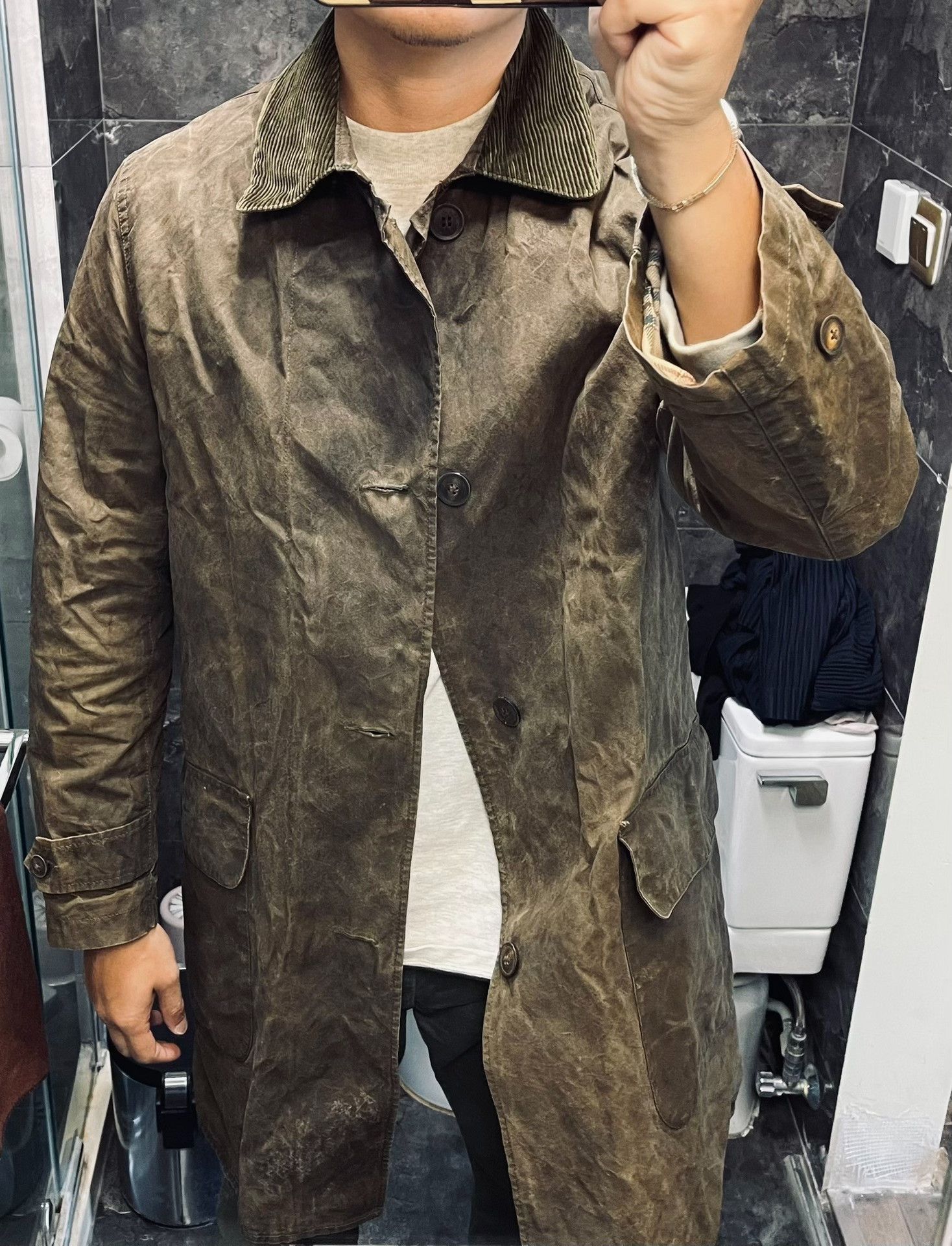 RRL Ralph Lauren RRL Vintage Waxed Leather Trench Coat Size US L / EU 52-54 / 3 - 3 Thumbnail