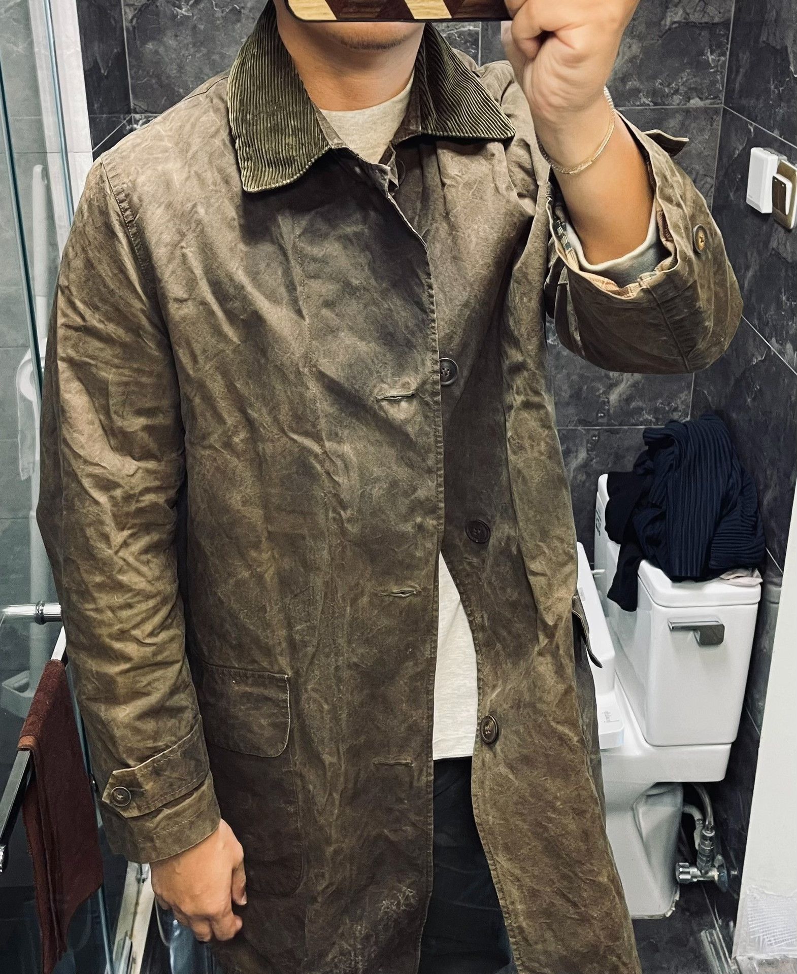RRL Ralph Lauren RRL Vintage Waxed Leather Trench Coat Size US L / EU 52-54 / 3 - 9 Thumbnail