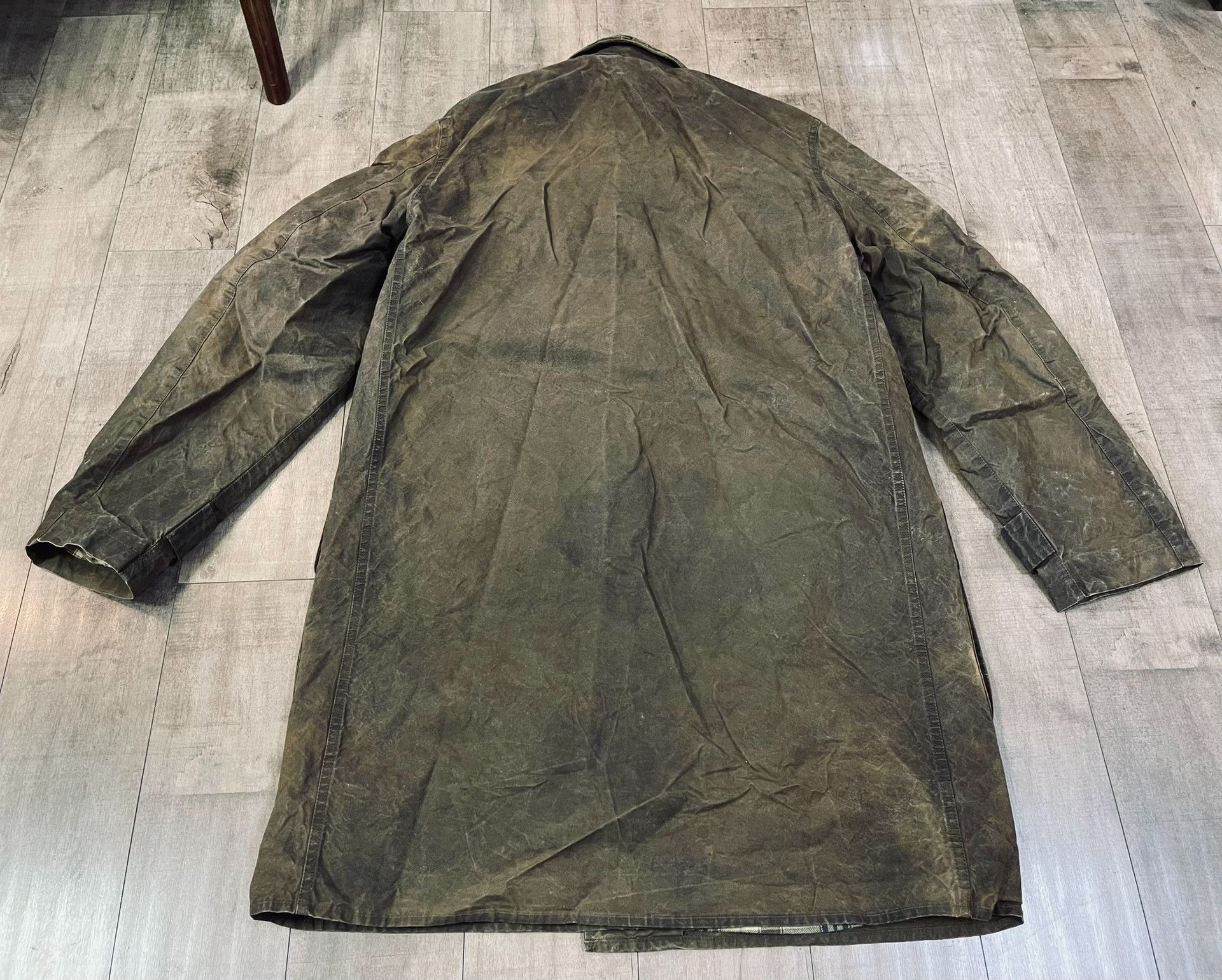 RRL Ralph Lauren RRL Vintage Waxed Leather Trench Coat Size US L / EU 52-54 / 3 - 6 Thumbnail