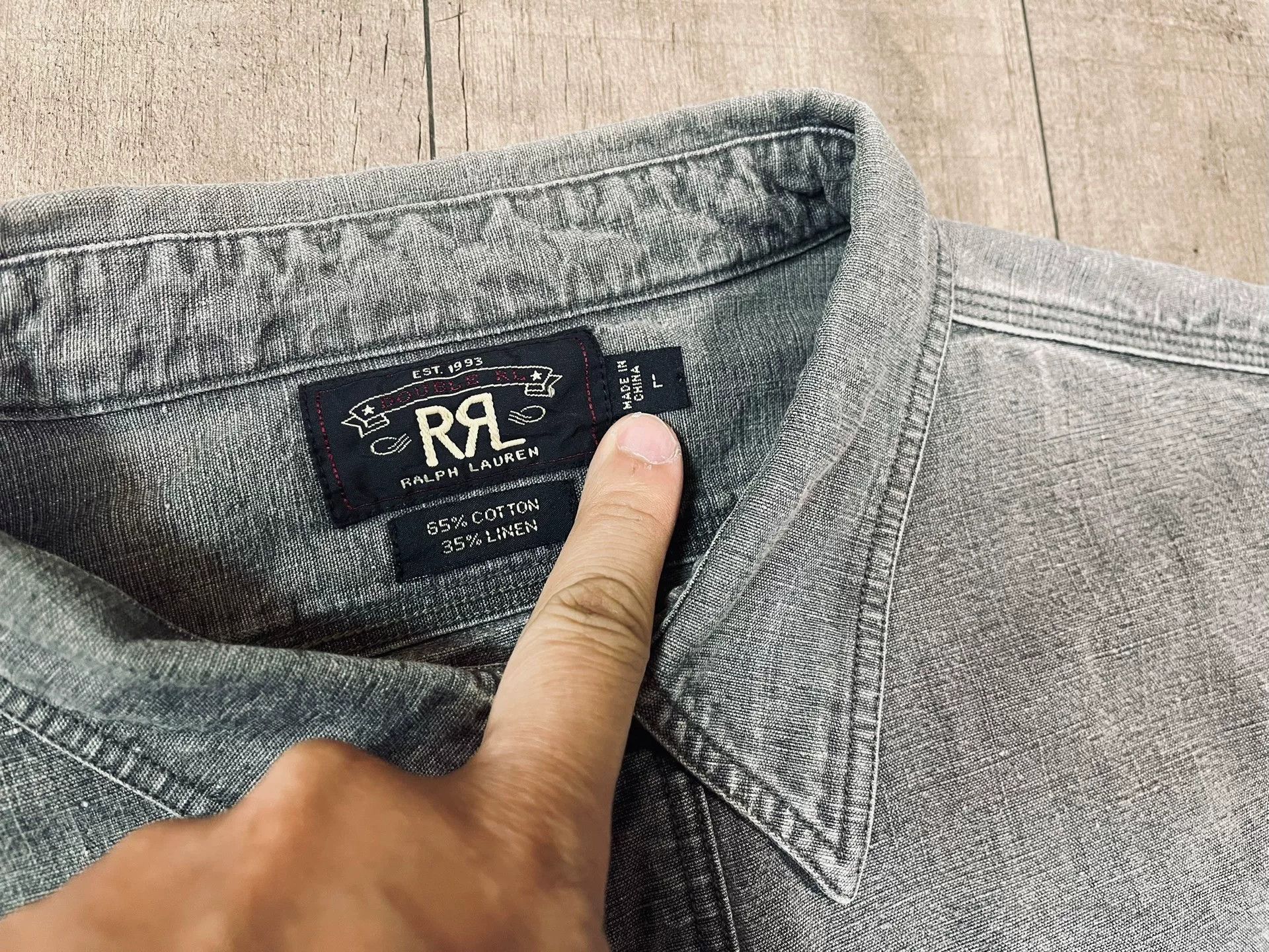 RRL Ralph Lauren RRL Workwear Denim Shirt Size US L / EU 52-54 / 3 - 3 Thumbnail