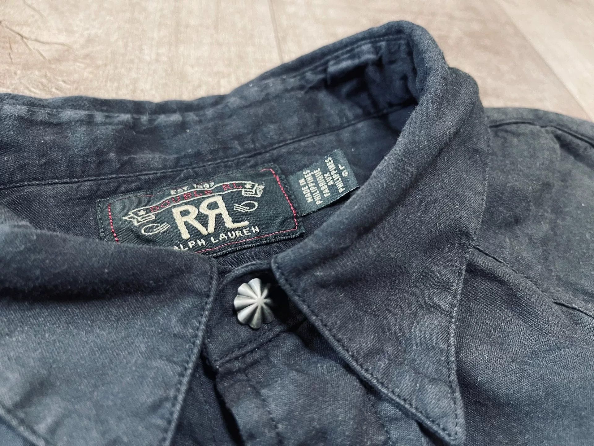 RRL Ralph Lauren RRL Black Western Pocket Flower Shirt Size US L / EU 52-54 / 3 - 2 Thumbnail