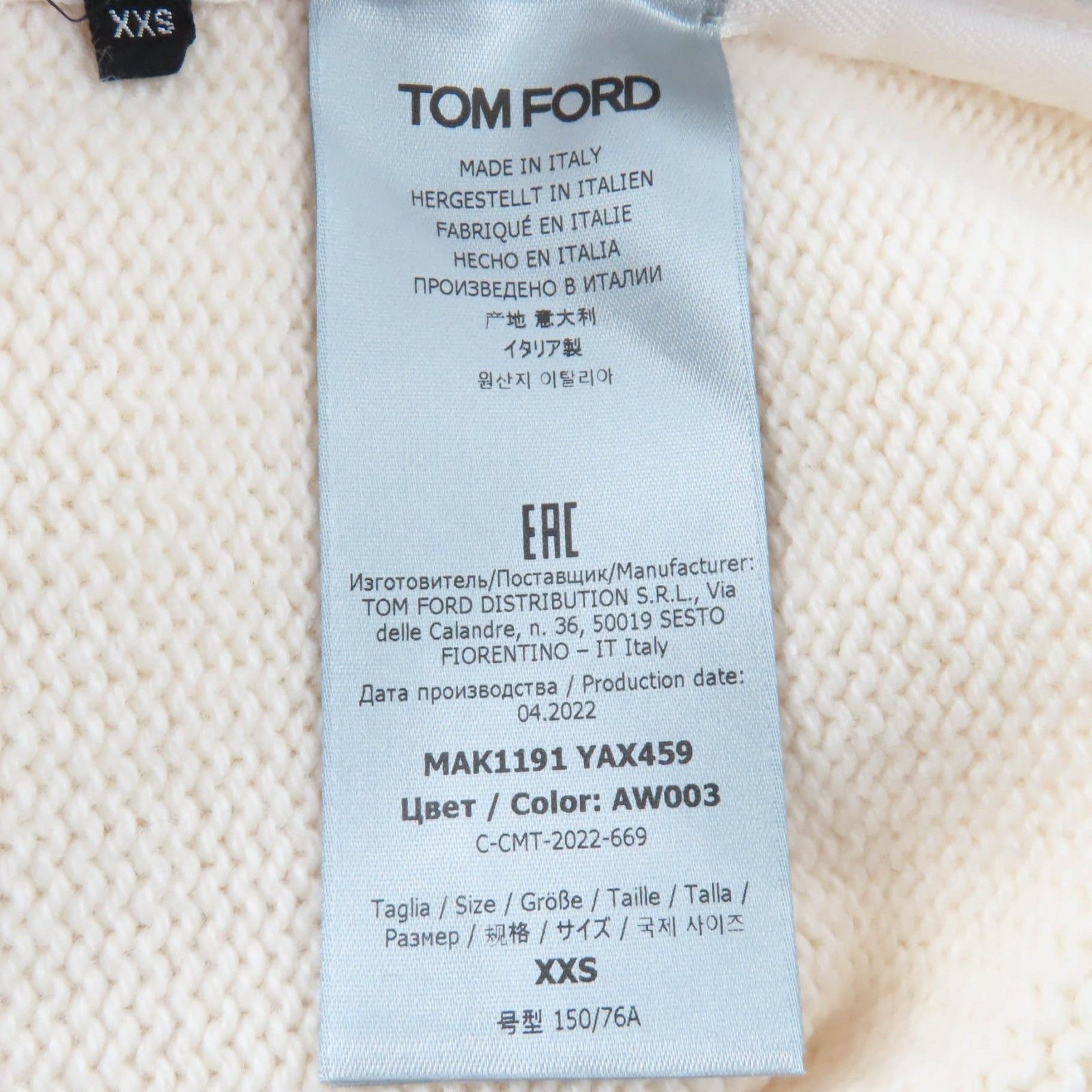 Tom Ford Tom Ford TOM FORD Cashmere Knit Top Textile Tops MAK1191 DUTY FREE for USA Size ONE SIZE - 8 Thumbnail