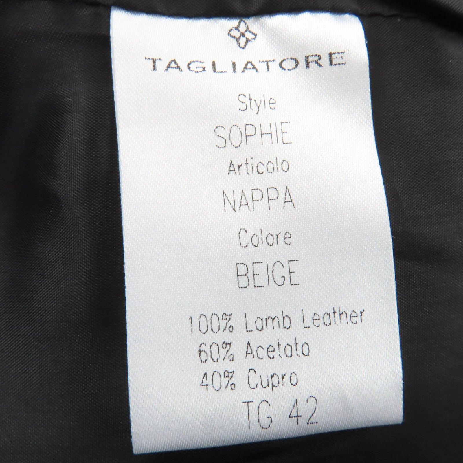 Other Other TAGLIATORE SOPHIE PE Lamb Leather Jacket Leather Outerwear DUTY FREE for USA Size ONE SIZE - 7 Thumbnail