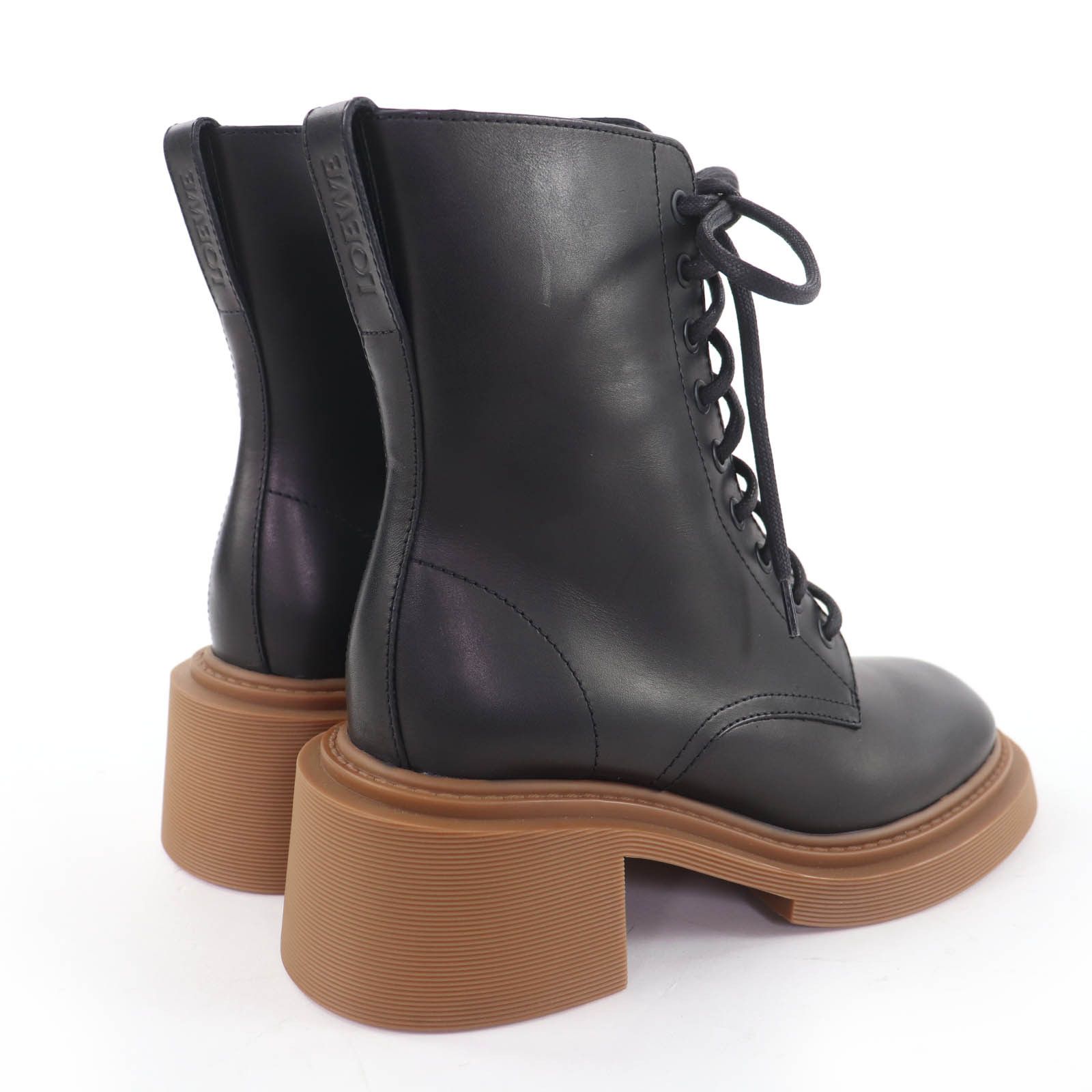 Loewe Loewe Logo-engraved Leather Boots Leather Shoes DUTY FREE for USA