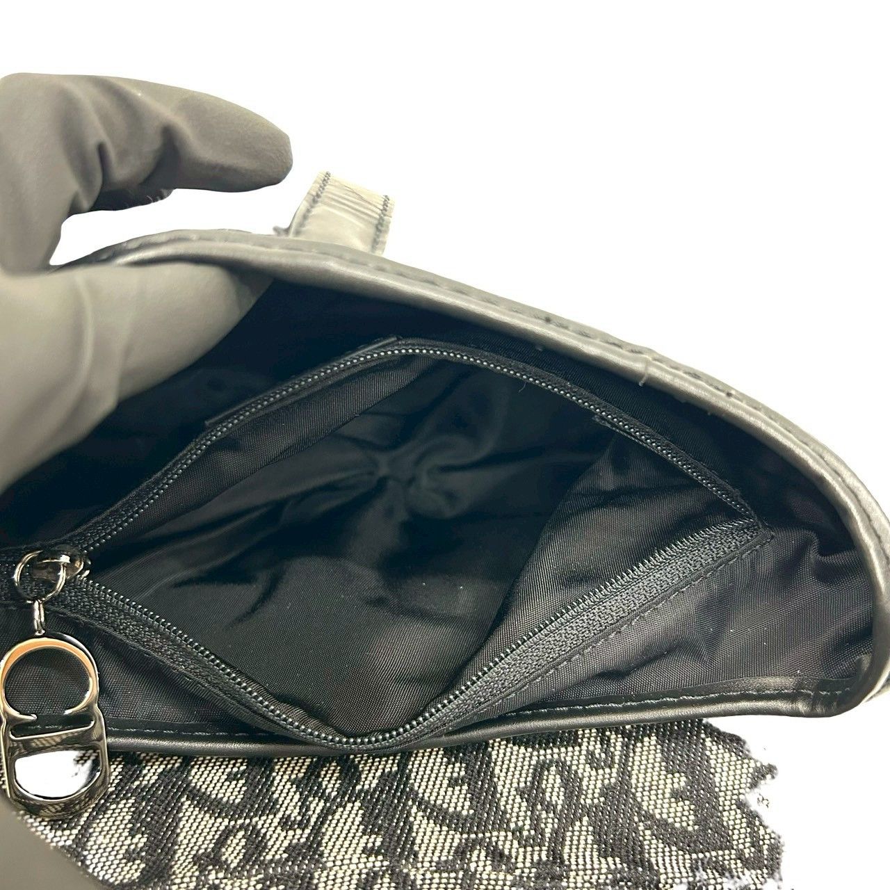 Dior Dior Christian Dior Saddlebag Trotter Canvas Leather Shoulder Bag Textile Shoulder Bag DUTY FREE for USA Size ONE SIZE - 11 Thumbnail