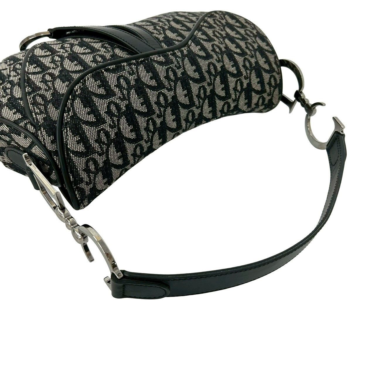 Dior Dior Christian Dior Saddlebag Trotter Canvas Leather Shoulder Bag Textile Shoulder Bag DUTY FREE for USA Size ONE SIZE - 5 Thumbnail