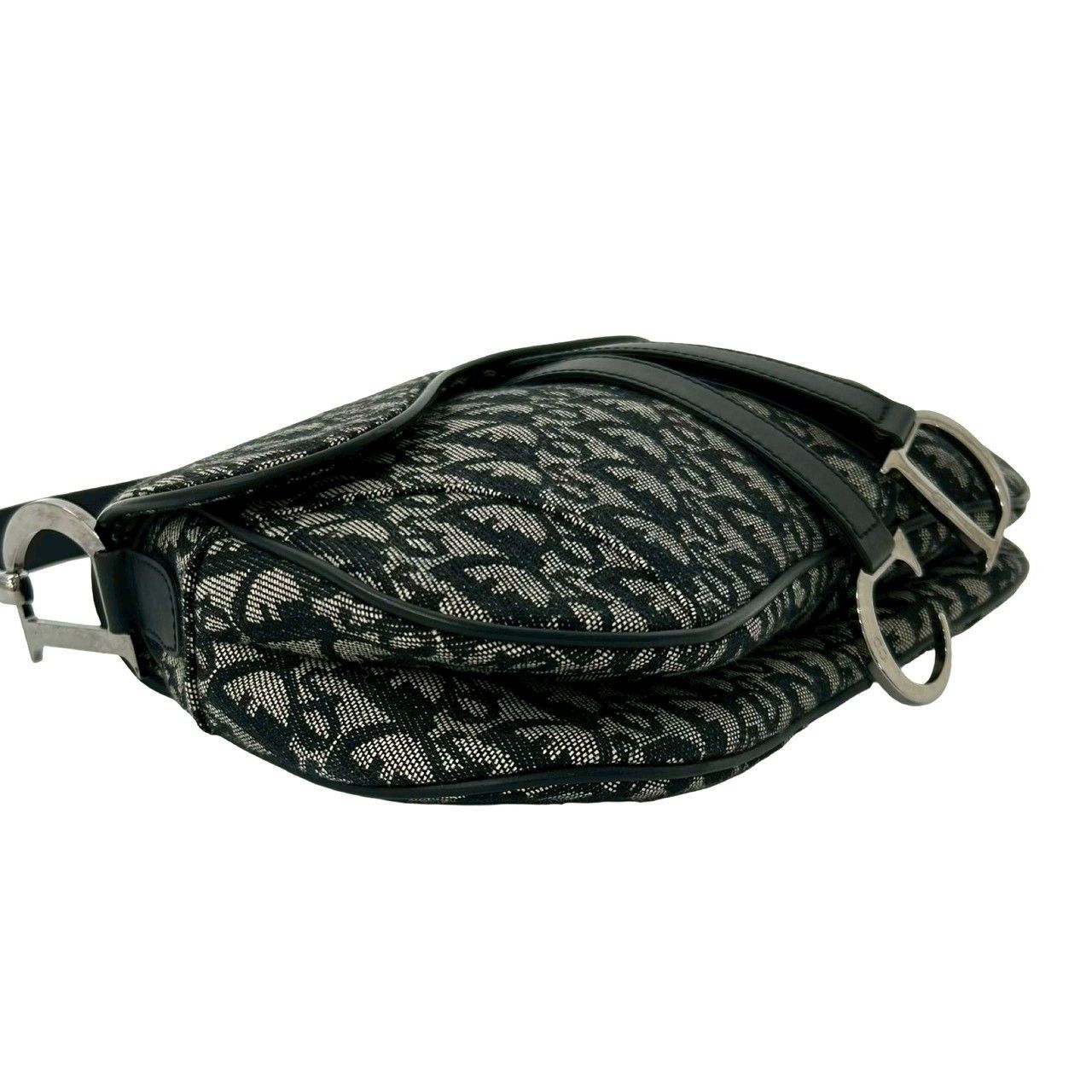 Dior Dior Christian Dior Saddlebag Trotter Canvas Leather Shoulder Bag Textile Shoulder Bag DUTY FREE for USA Size ONE SIZE - 8 Thumbnail