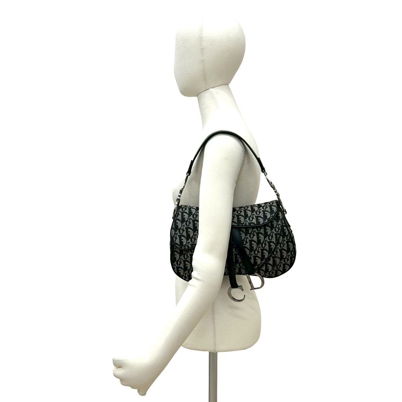 Dior Dior Christian Dior Saddlebag Trotter Canvas Leather Shoulder Bag Textile Shoulder Bag DUTY FREE for USA Size ONE SIZE - 3 Thumbnail