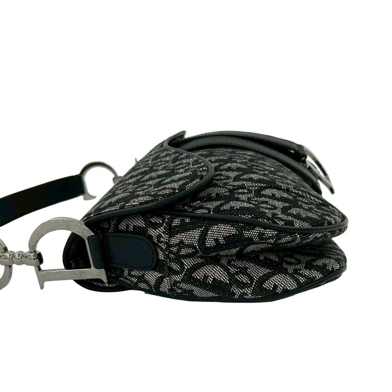 Dior Dior Christian Dior Saddlebag Trotter Canvas Leather Shoulder Bag Textile Shoulder Bag DUTY FREE for USA Size ONE SIZE - 6 Thumbnail