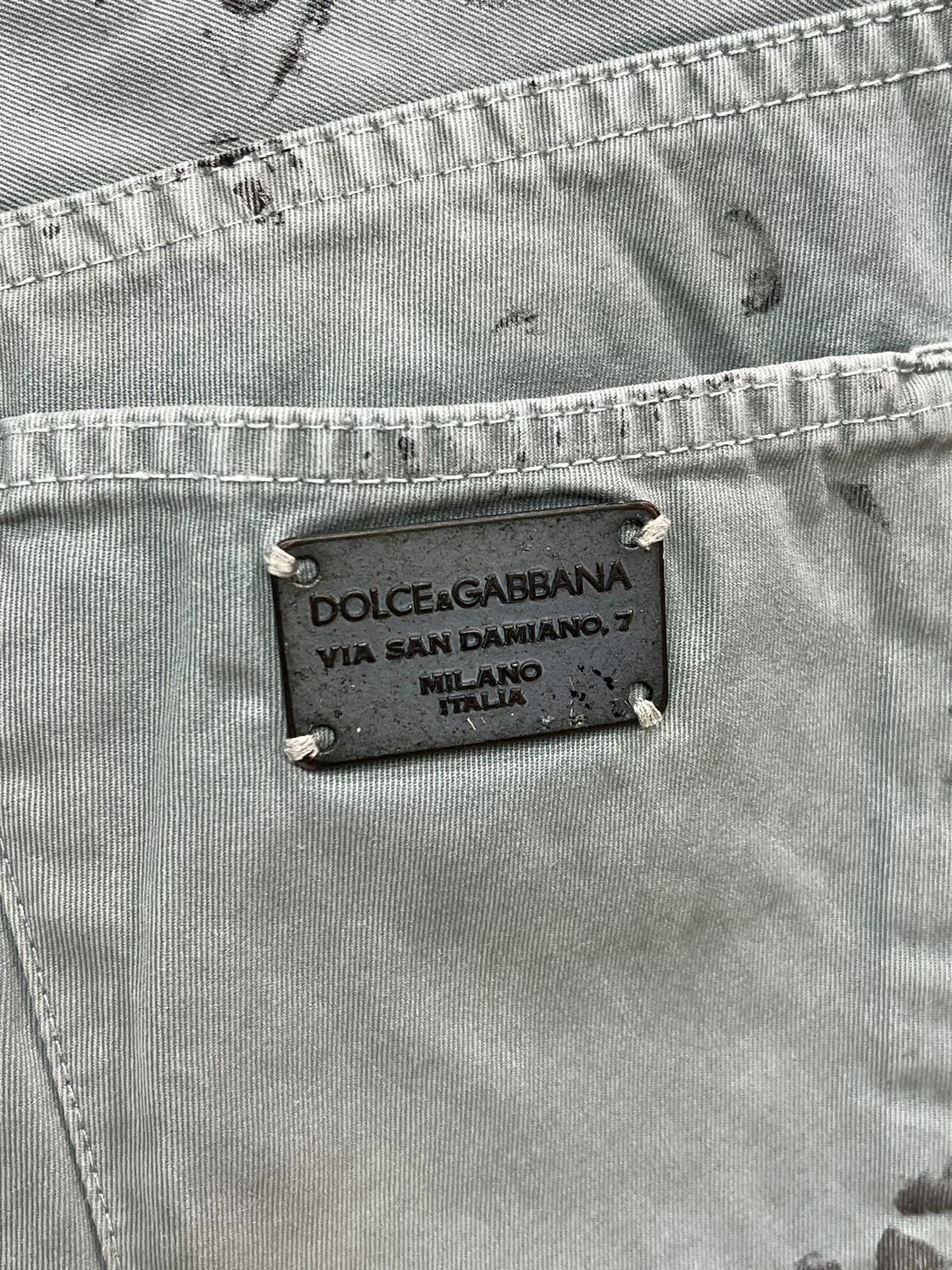 Dolce & Gabbana D&G Distressed Paint Jeans Size US 34 / EU 50 - 3 Thumbnail