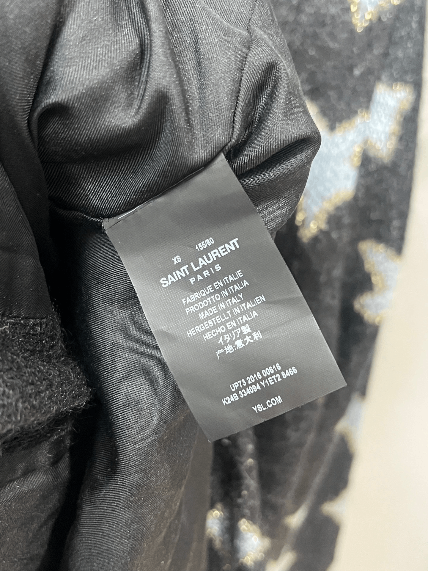 Saint Laurent Paris Slp Black Blue Star Cardigan Size XS / US 0-2 / IT 36-38 - 3 Thumbnail