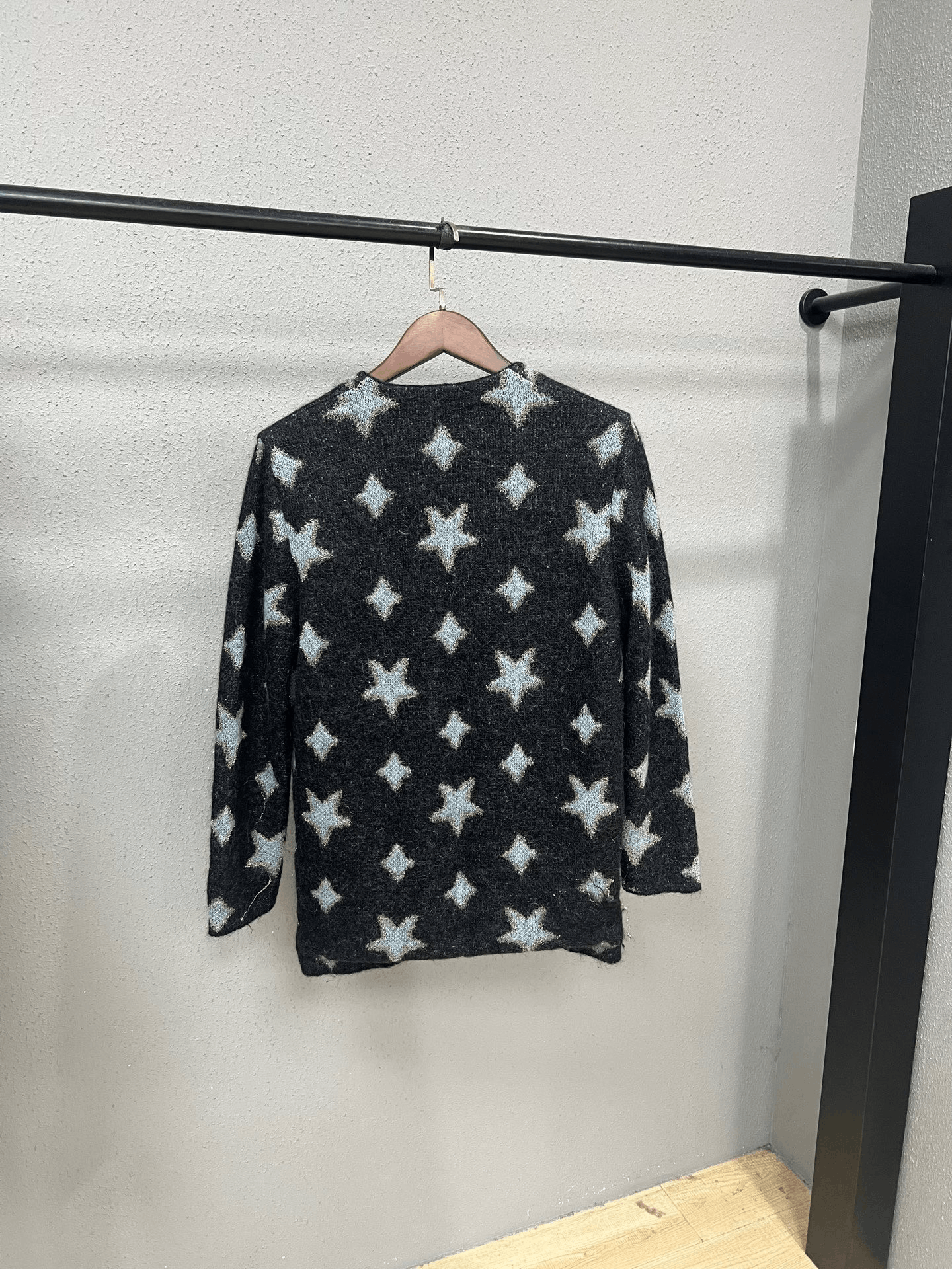 Saint Laurent Paris Slp Black Blue Star Cardigan Size XS / US 0-2 / IT 36-38 - 2 Thumbnail