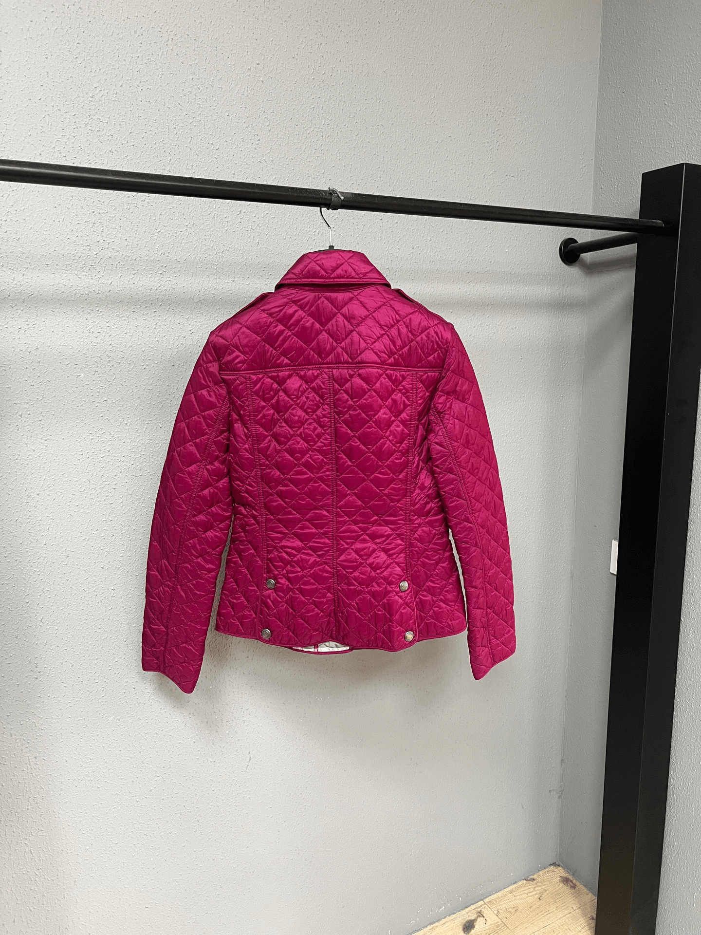 Burberry Burberry Pink Plaid Cotton Coat Size XS / US 0-2 / IT 36-38 - 2 Thumbnail