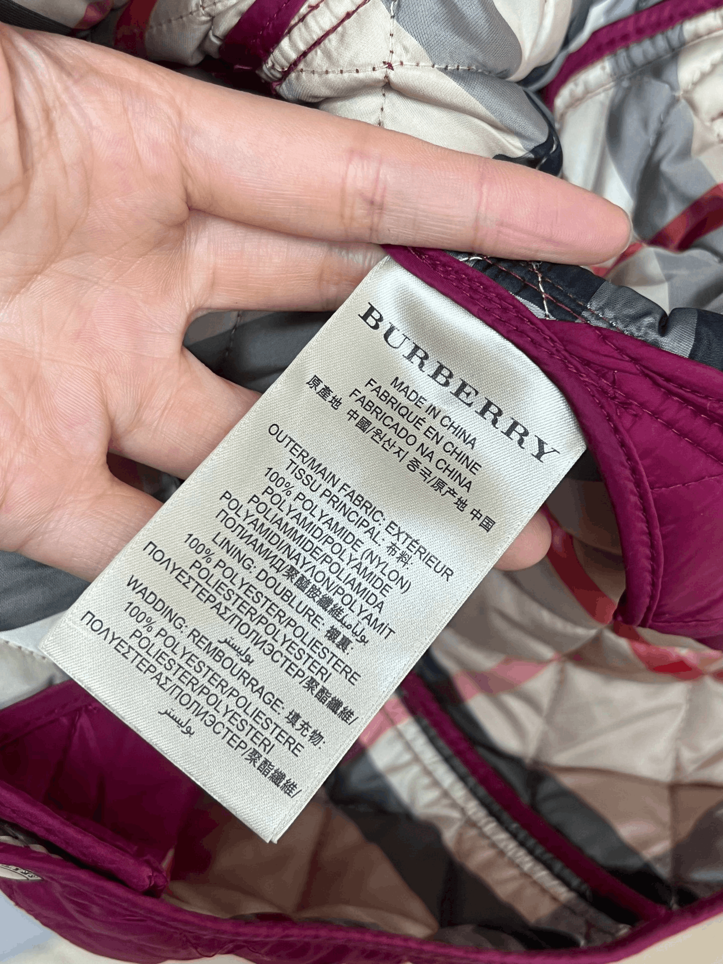 Burberry Burberry Pink Plaid Cotton Coat Size XS / US 0-2 / IT 36-38 - 5 Thumbnail