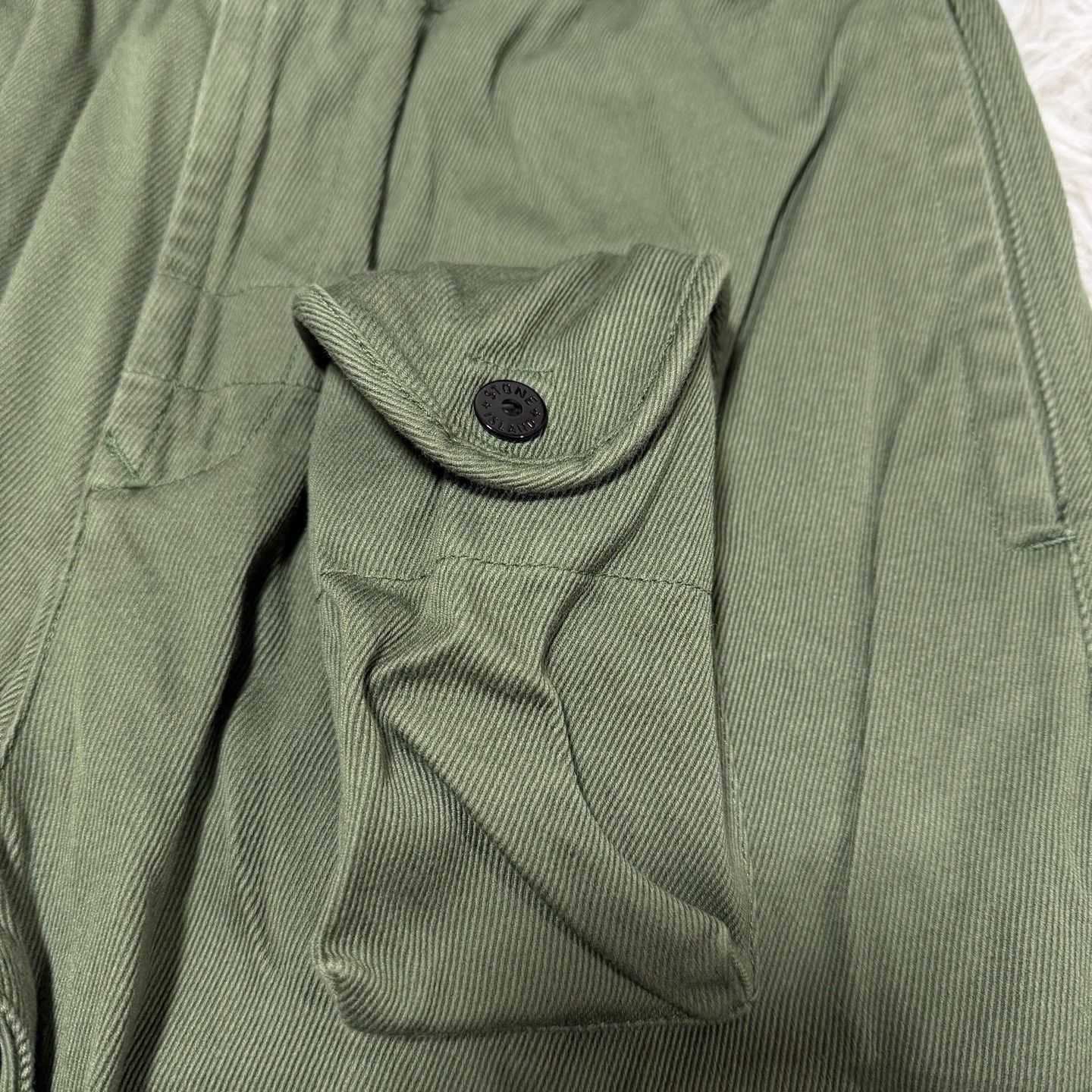 Stone Island Stone Island Green Cargo Straight-Leg Pants W30 Size US 30 / EU 46 - 4 Thumbnail