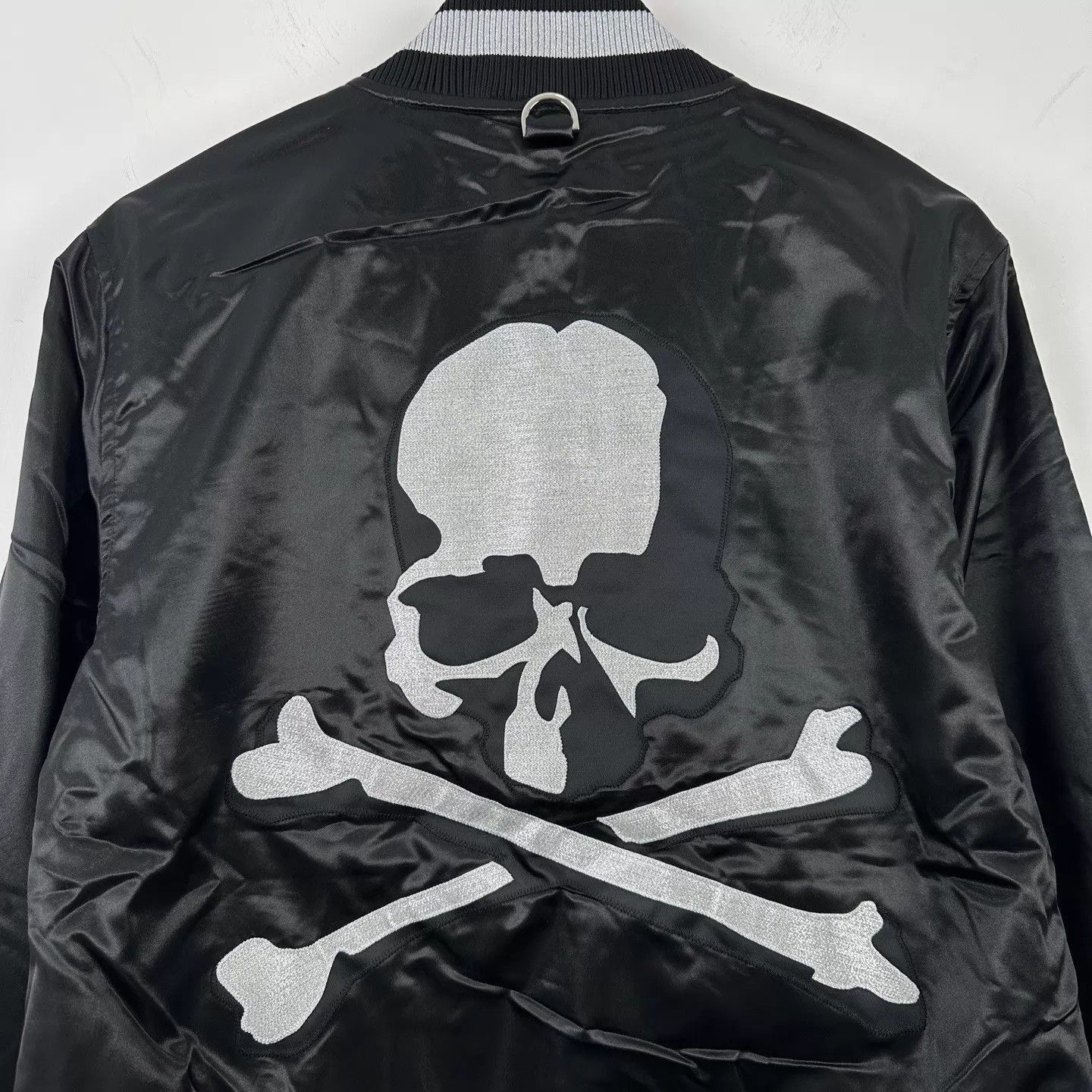Mastermind Japan Black Satin Bomber Jacket with Graphic Print Size US M / EU 48-50 / 2 - 4 Thumbnail
