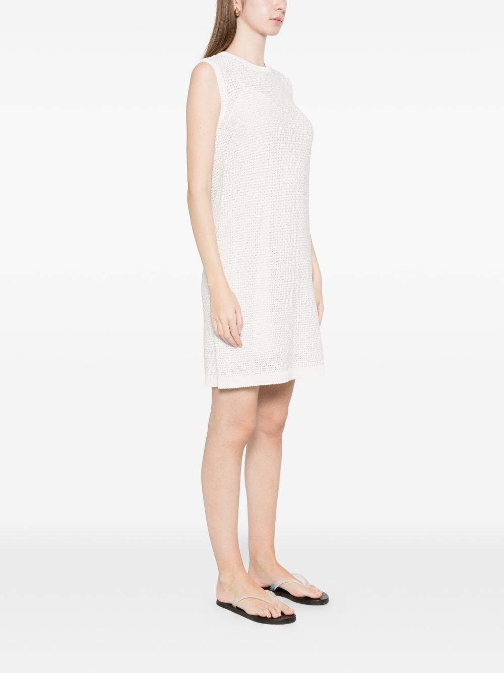 Fabiana Filippi COTTON MINI DRESS Size M / US 6-8 / IT 42-44 - 3 Thumbnail