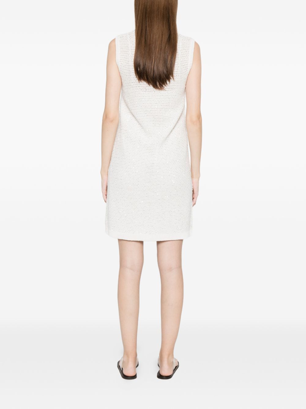 Fabiana Filippi COTTON MINI DRESS Size M / US 6-8 / IT 42-44 - 4 Thumbnail