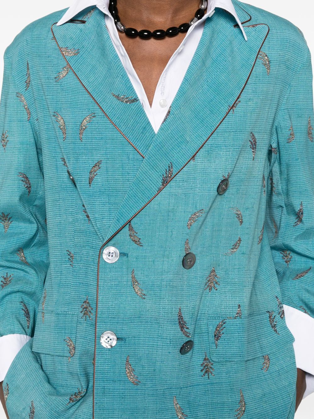 Pierre-Louis Mascia PRINTED SILK JACKET Size M / US 6-8 / IT 42-44 - 5 Thumbnail