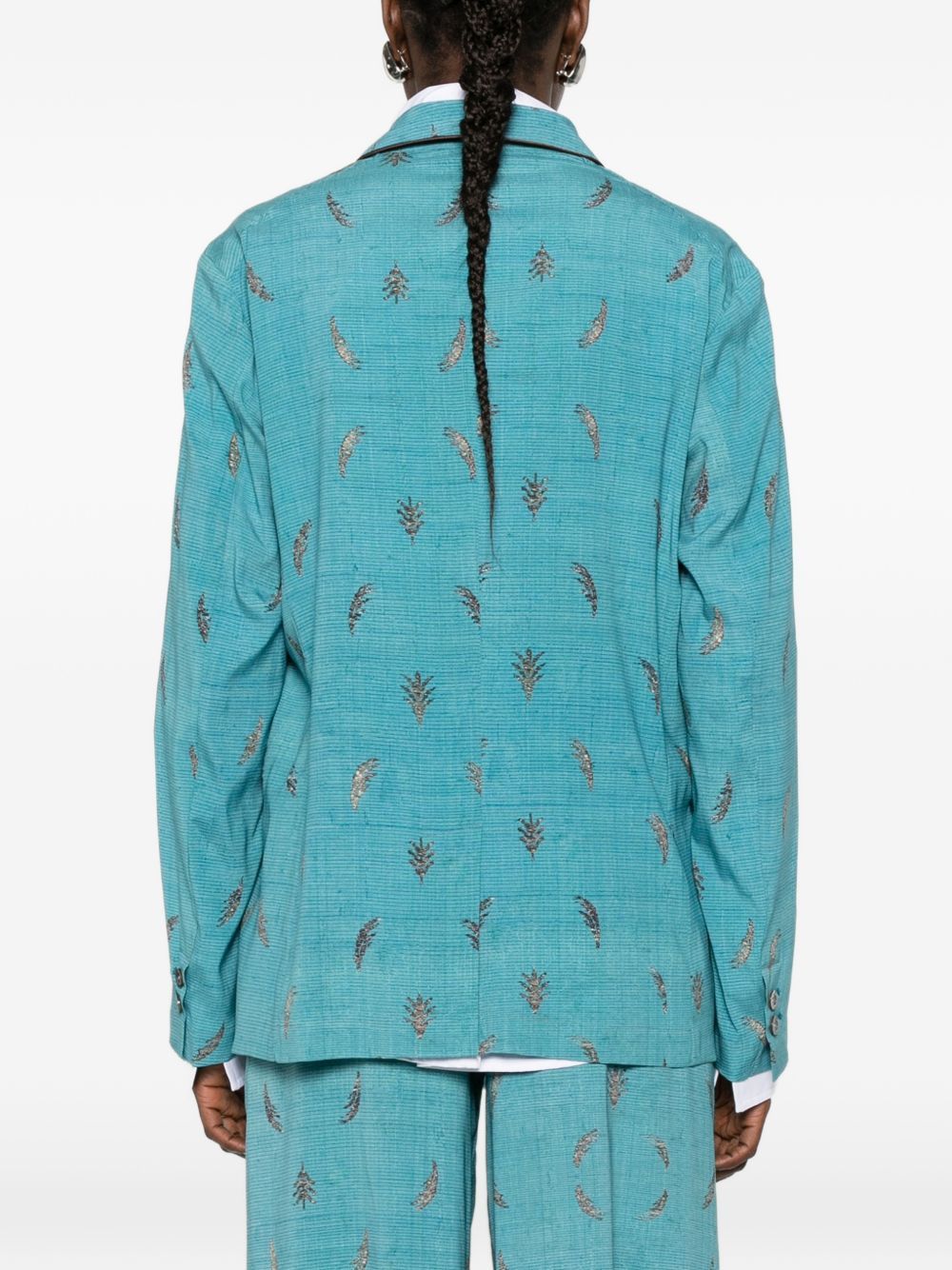 Pierre-Louis Mascia PRINTED SILK JACKET Size M / US 6-8 / IT 42-44 - 3 Thumbnail