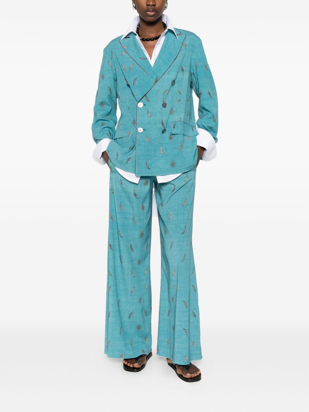 Pierre-Louis Mascia PRINTED SILK JACKET Size XS / US 0-2 / IT 36-38 - 2 Thumbnail