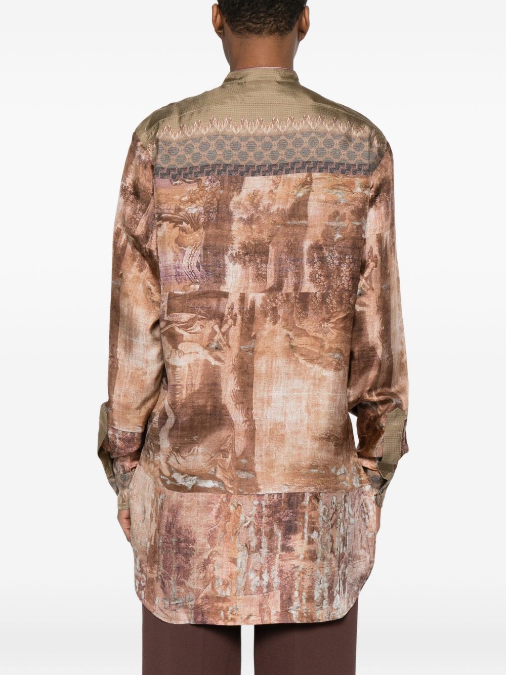 Pierre-Louis Mascia PRINTED SILK SHIRT Size S / US 4 / IT 40 - 3 Thumbnail