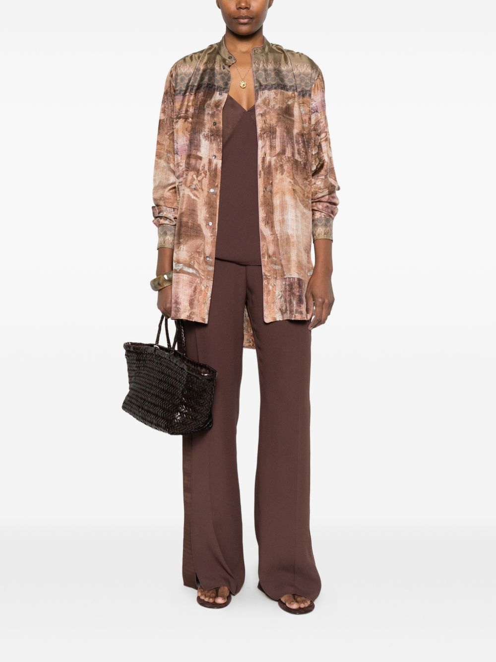Pierre-Louis Mascia PRINTED SILK SHIRT Size XS / US 0-2 / IT 36-38 - 4 Thumbnail