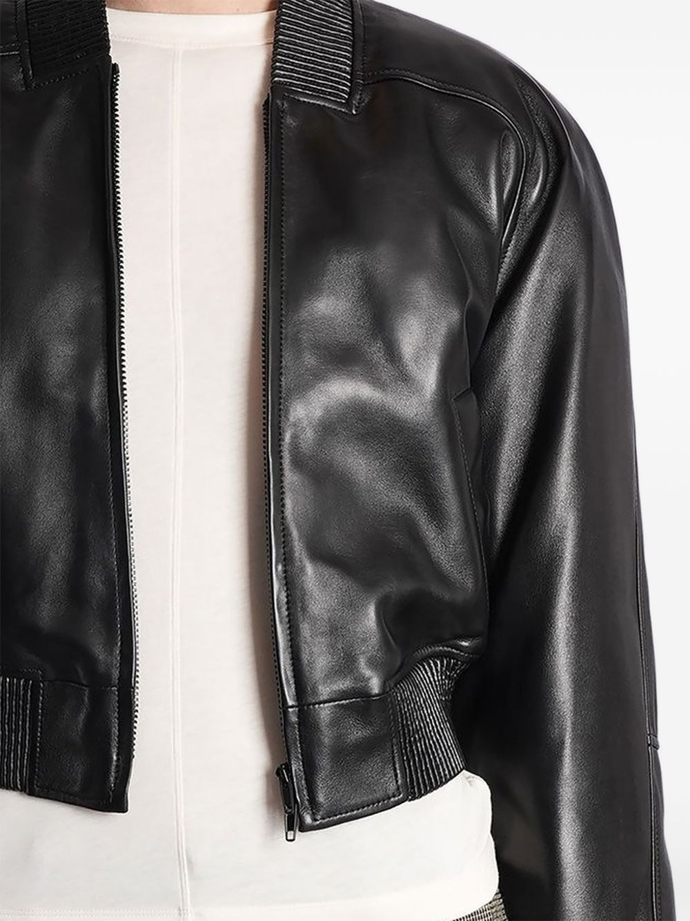 Phoebe Philo LEATHER BOMBER JACKET Size S / US 4 / IT 40 - 2 Thumbnail