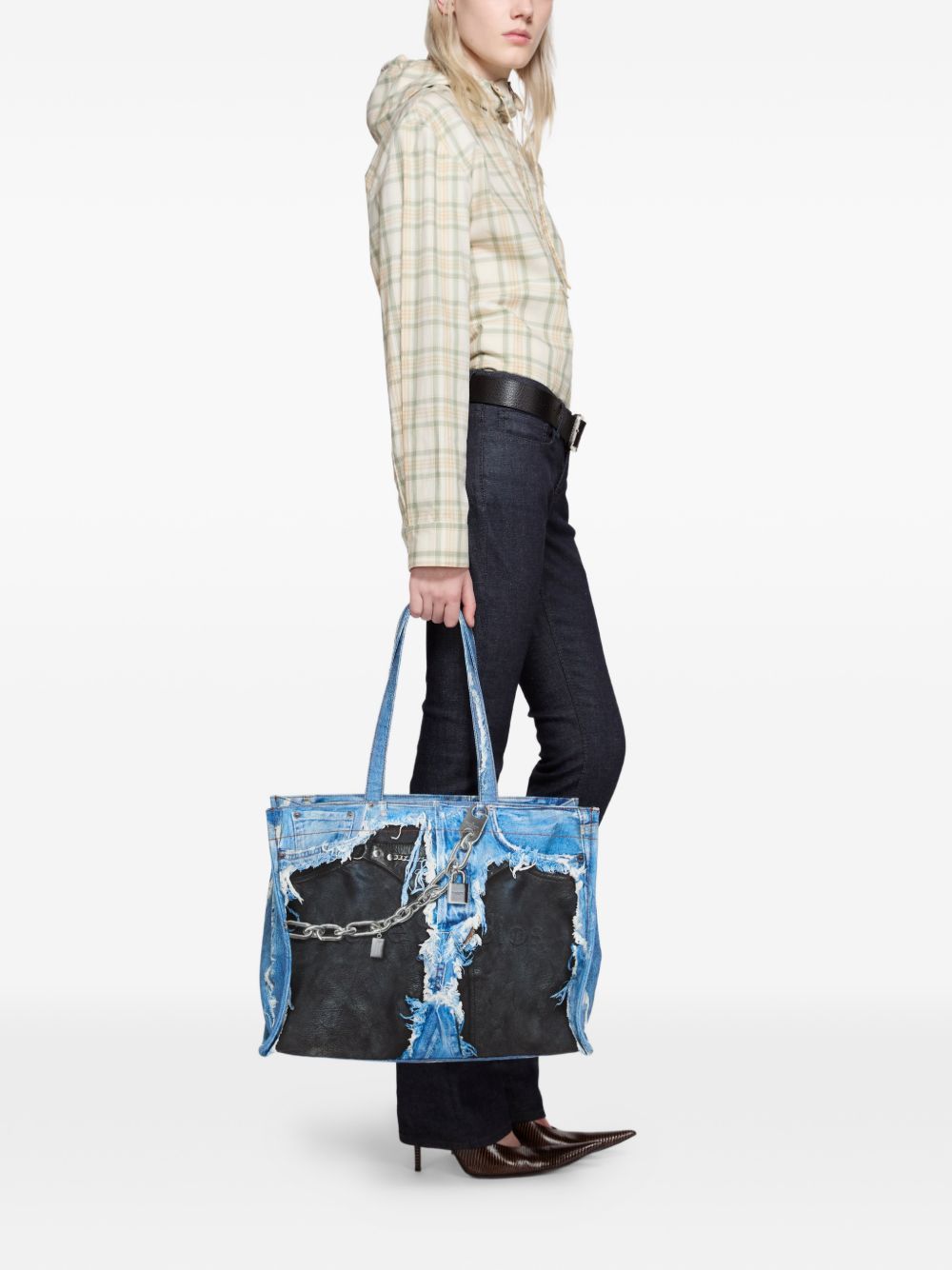 Acne Studios DENIM PRINT TOTE Size ONE SIZE - 2 Thumbnail