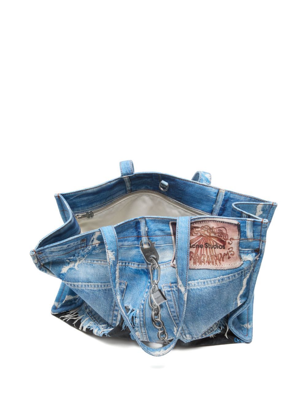 Acne Studios DENIM PRINT TOTE Size ONE SIZE - 4 Thumbnail