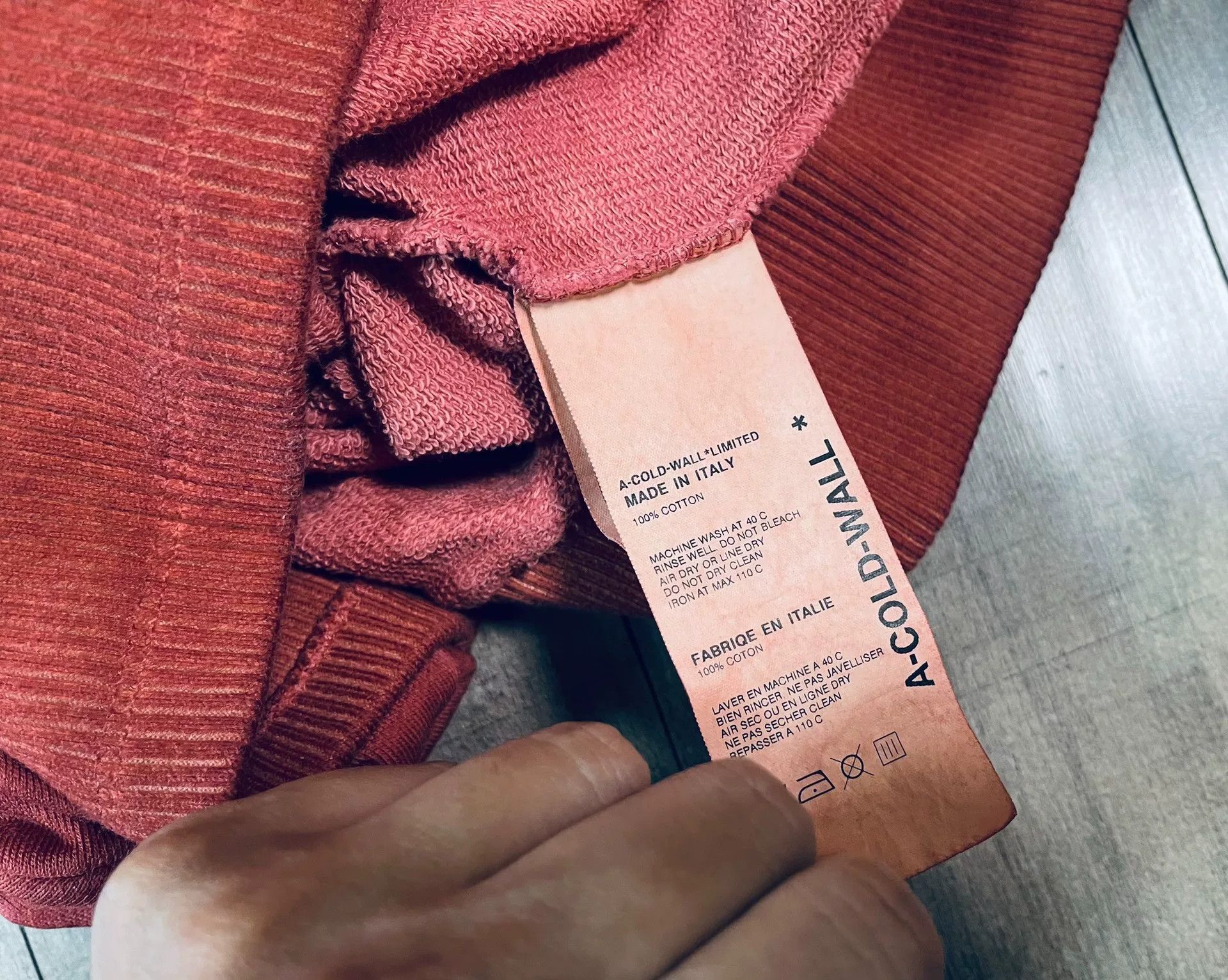 A-COLD-WALL* A COLD WALL Red Washed Sweatshirt Size US M / EU 48-50 / 2 - 4 Thumbnail