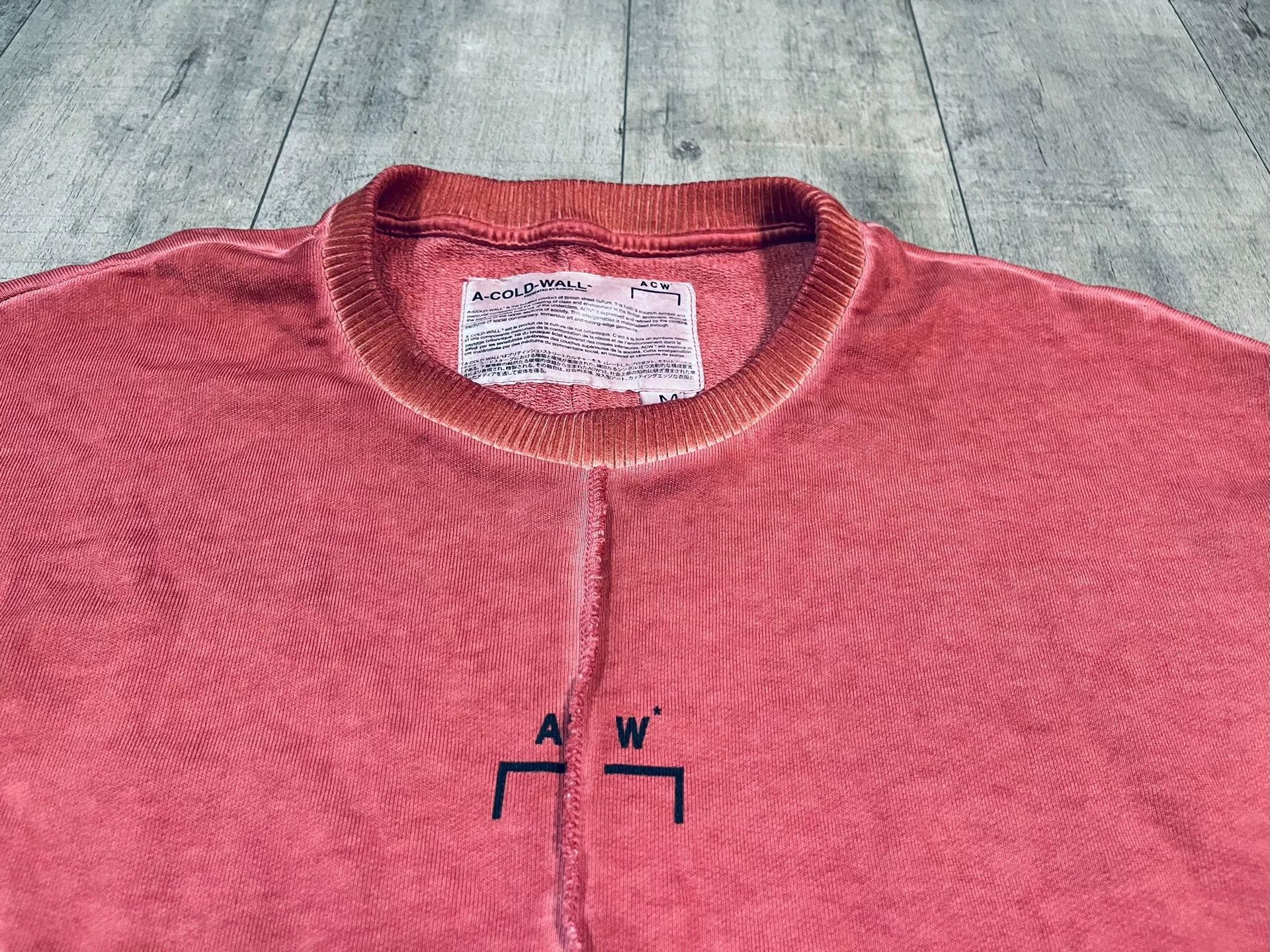 A-COLD-WALL* A COLD WALL Red Washed Sweatshirt Size US M / EU 48-50 / 2 - 2 Thumbnail