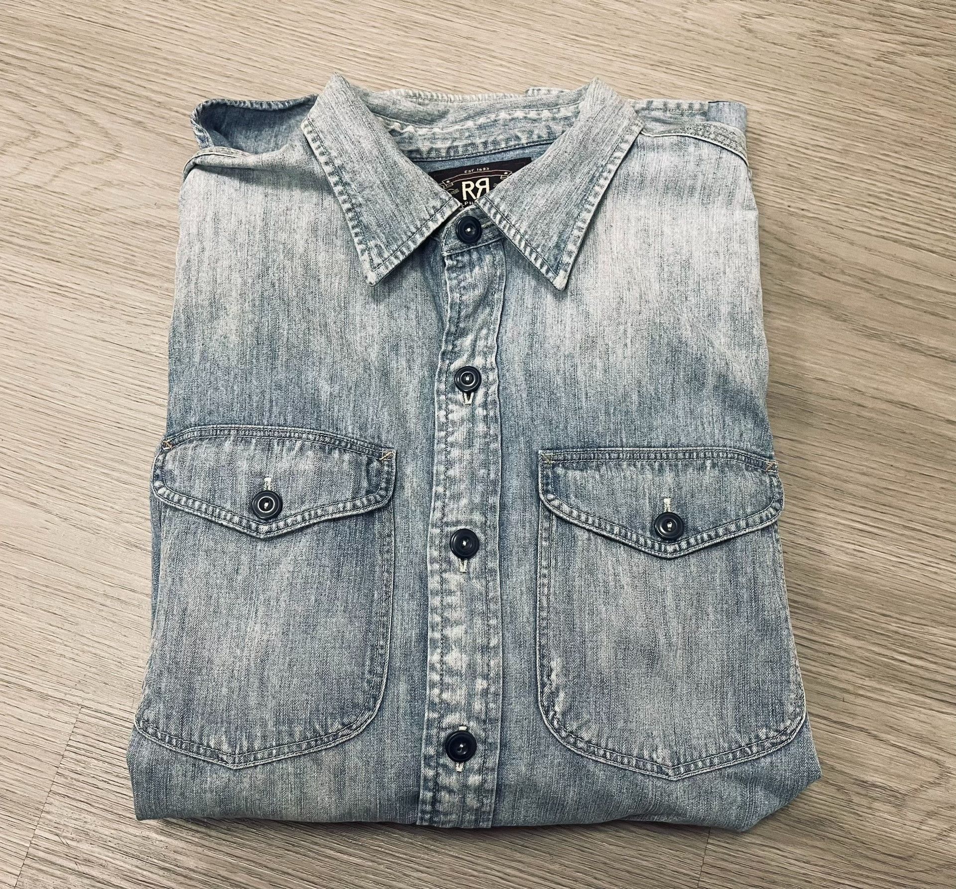 RRL Ralph Lauren RRL Vintage Washed Work Shirt Jacket Size US M / EU 48-50 / 2 - 2 Thumbnail