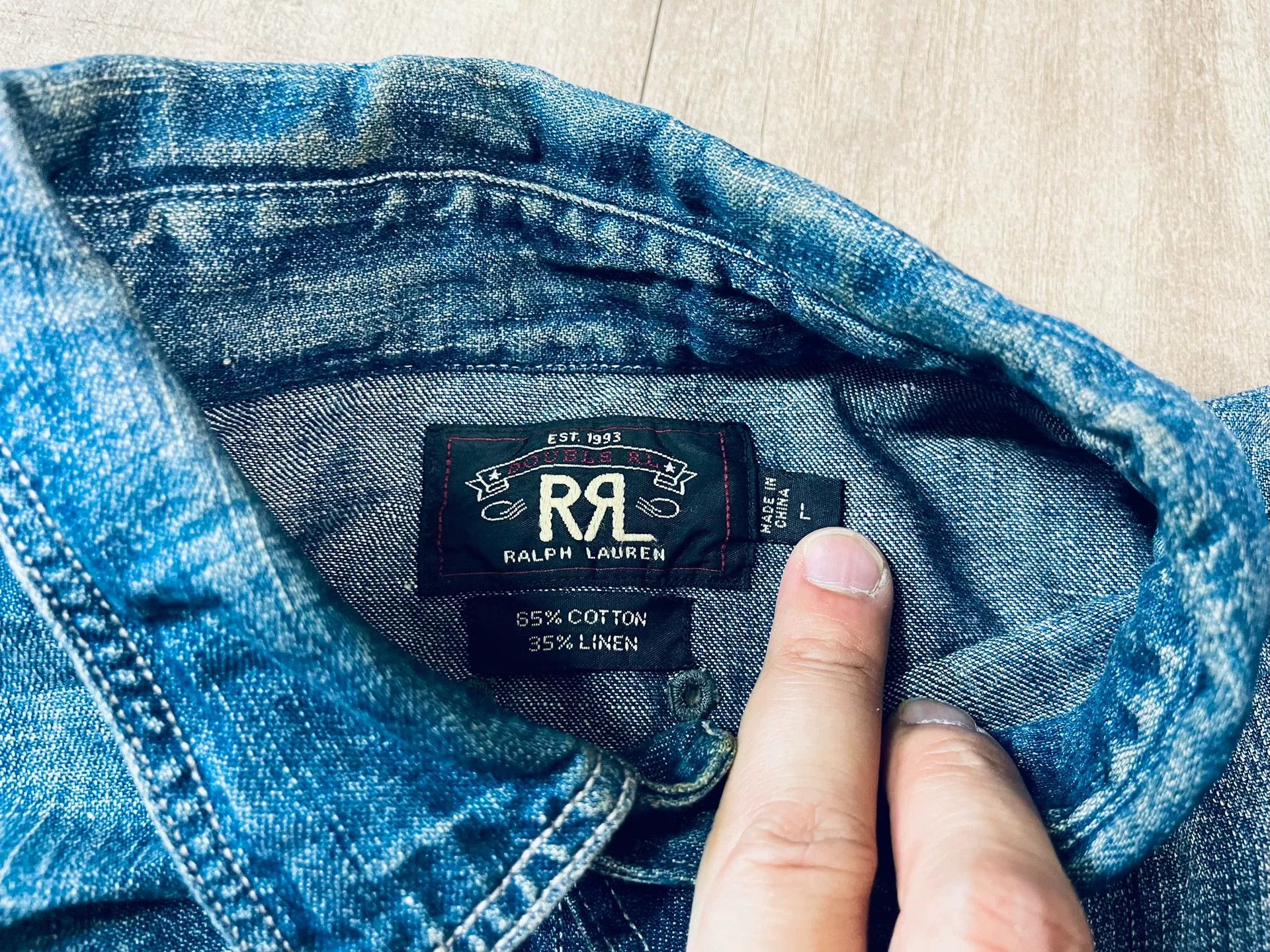 RRL Ralph Lauren RRL Indigo Denim Shirt Jacket Size US L / EU 52-54 / 3 - 4 Thumbnail
