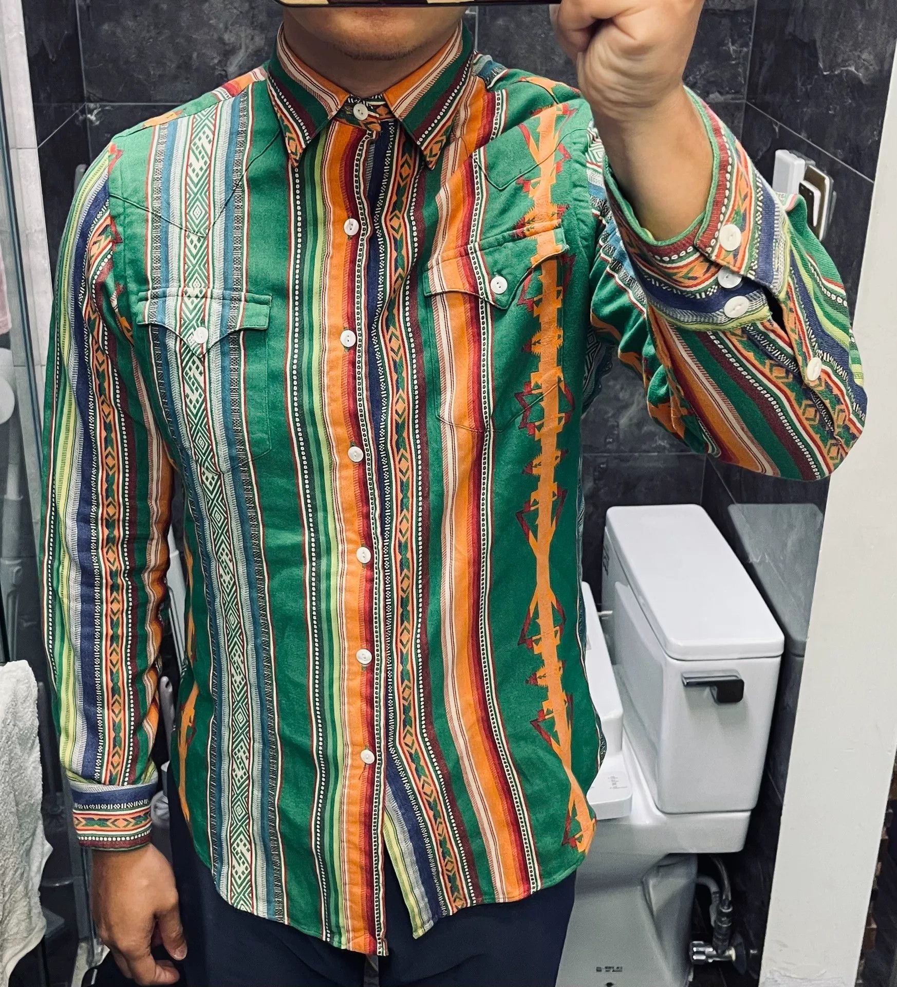 RRL Ralph Lauren Ralph Lauren RRL Vintage Western Shirt Size US XXL / EU 58 / 5 - 8 Thumbnail