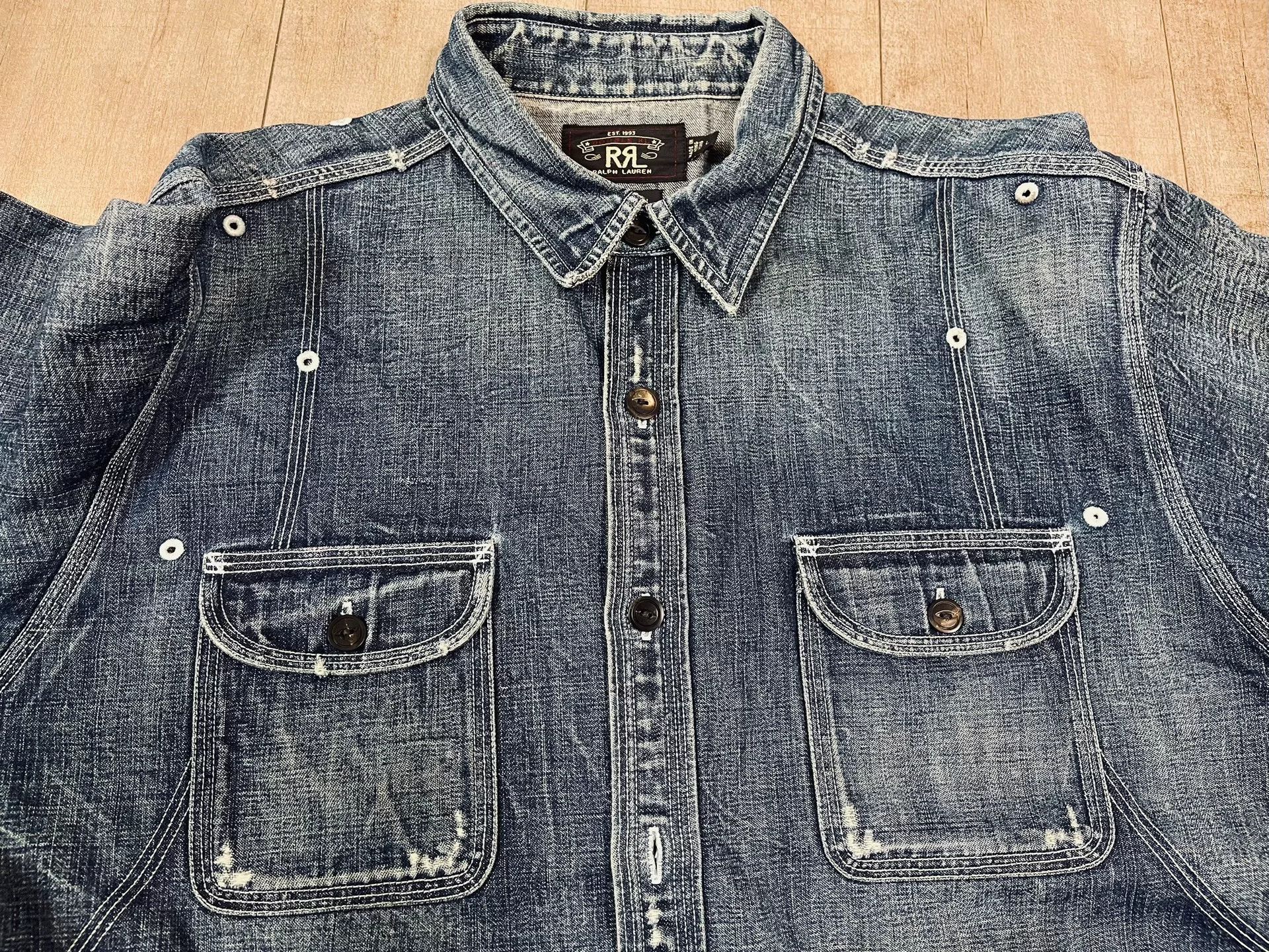 RRL Ralph Lauren RRL Indigo Work Shirt Jacket Size US L / EU 52-54 / 3 - 6 Thumbnail