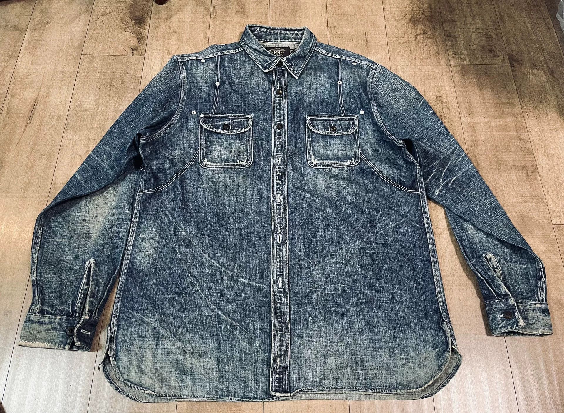 RRL Ralph Lauren RRL Indigo Work Shirt Jacket Size US L / EU 52-54 / 3 - 2 Thumbnail