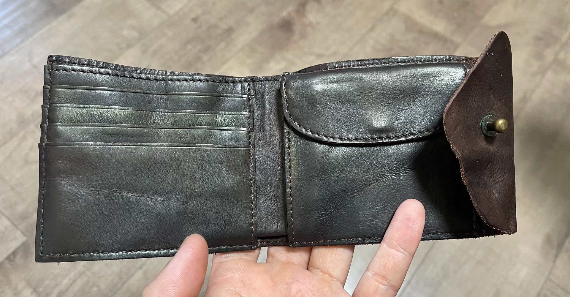 RRL Ralph Lauren Ralph Lauren RRL Distressed Wine Red Wallet Size ONE SIZE - 2 Thumbnail