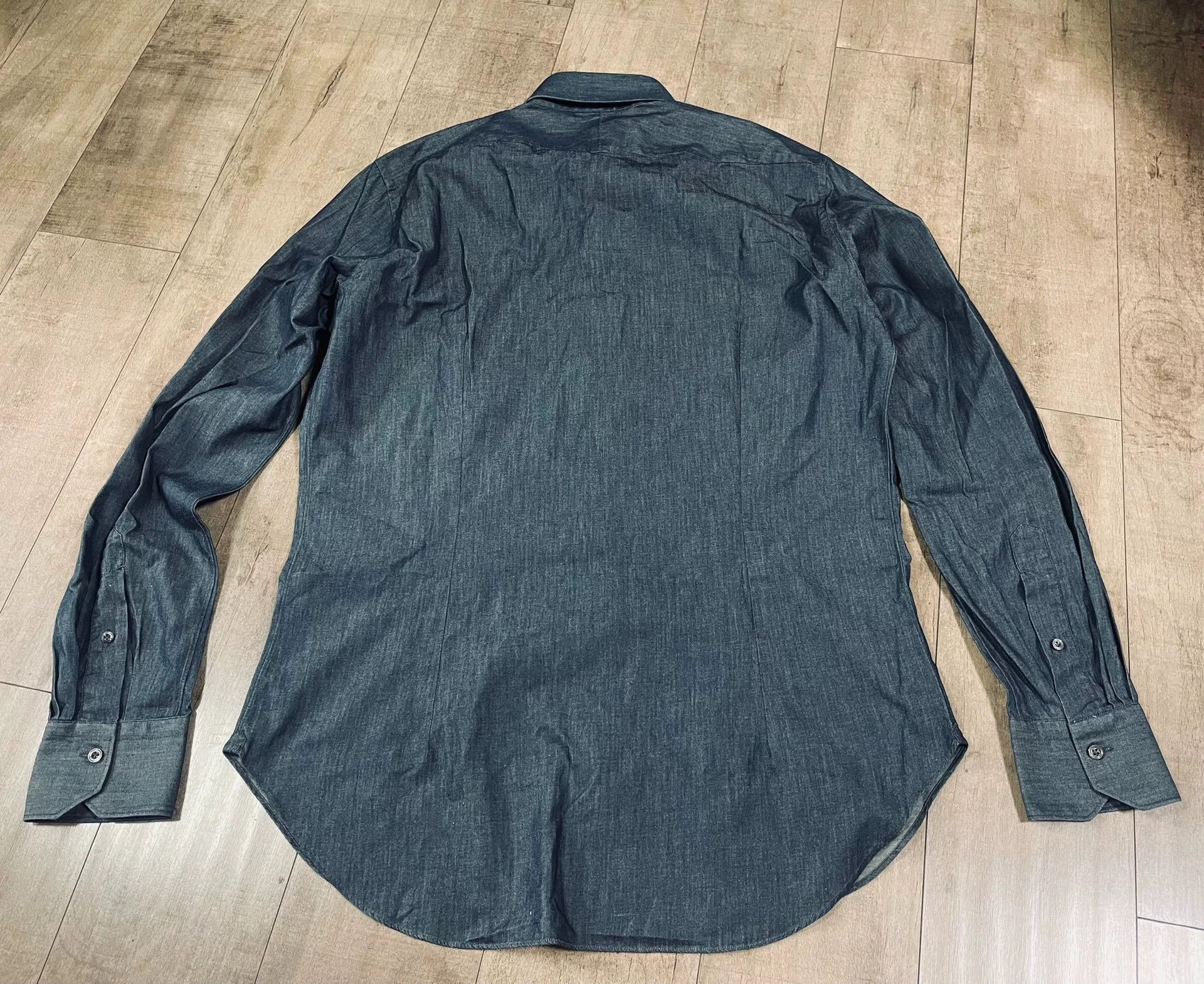 Cruciani Cruciani French Collar Denim Shirt Size US M / EU 48-50 / 2 - 6 Thumbnail