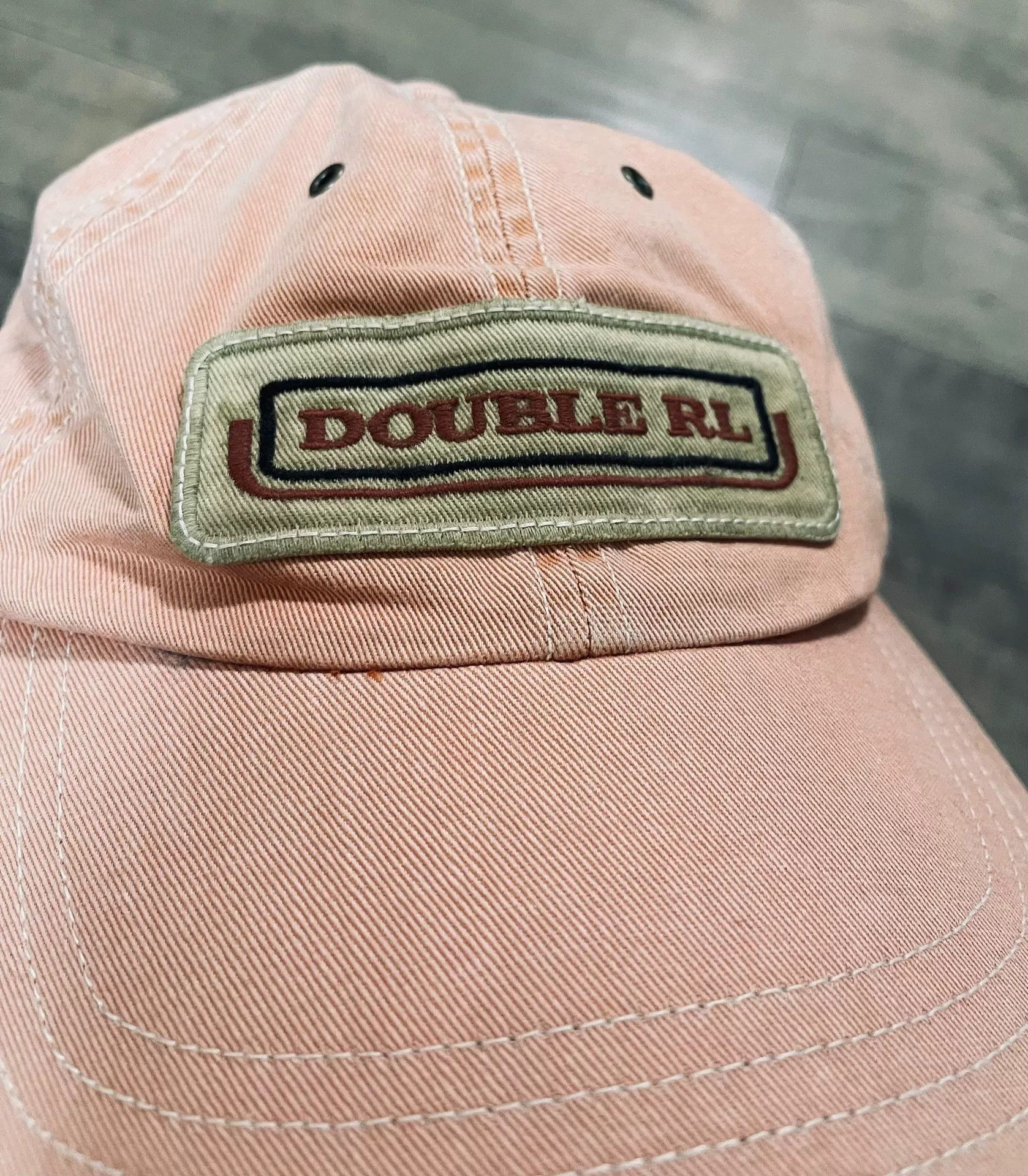 RRL Ralph Lauren RRL Washed Vintage Watermelon Red Baseball Cap Size ONE SIZE - 2 Thumbnail