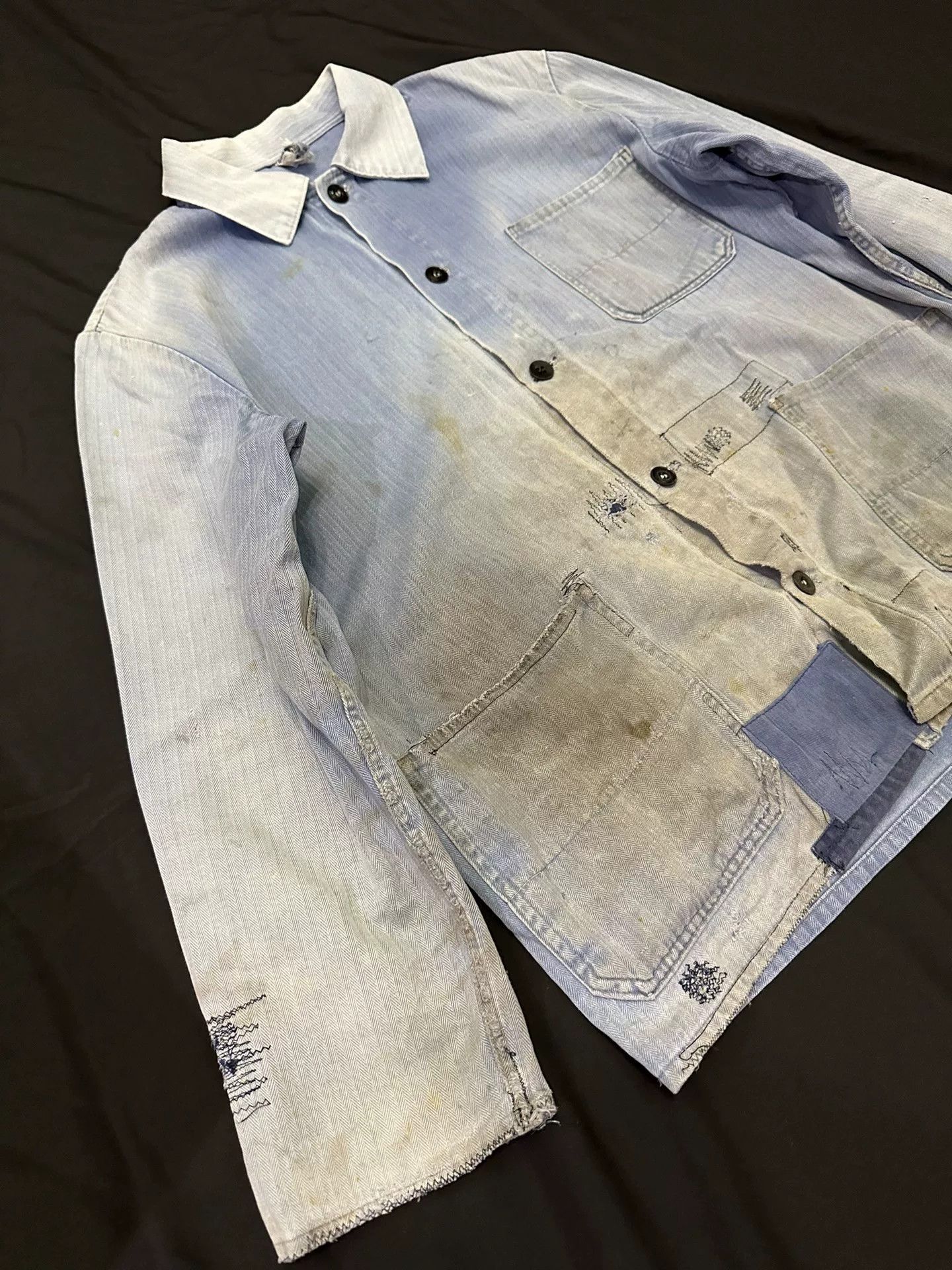 Vintage Vintage French Workwear Moleskin Boro Jacket Size US M / EU 48-50 / 2 - 2 Thumbnail